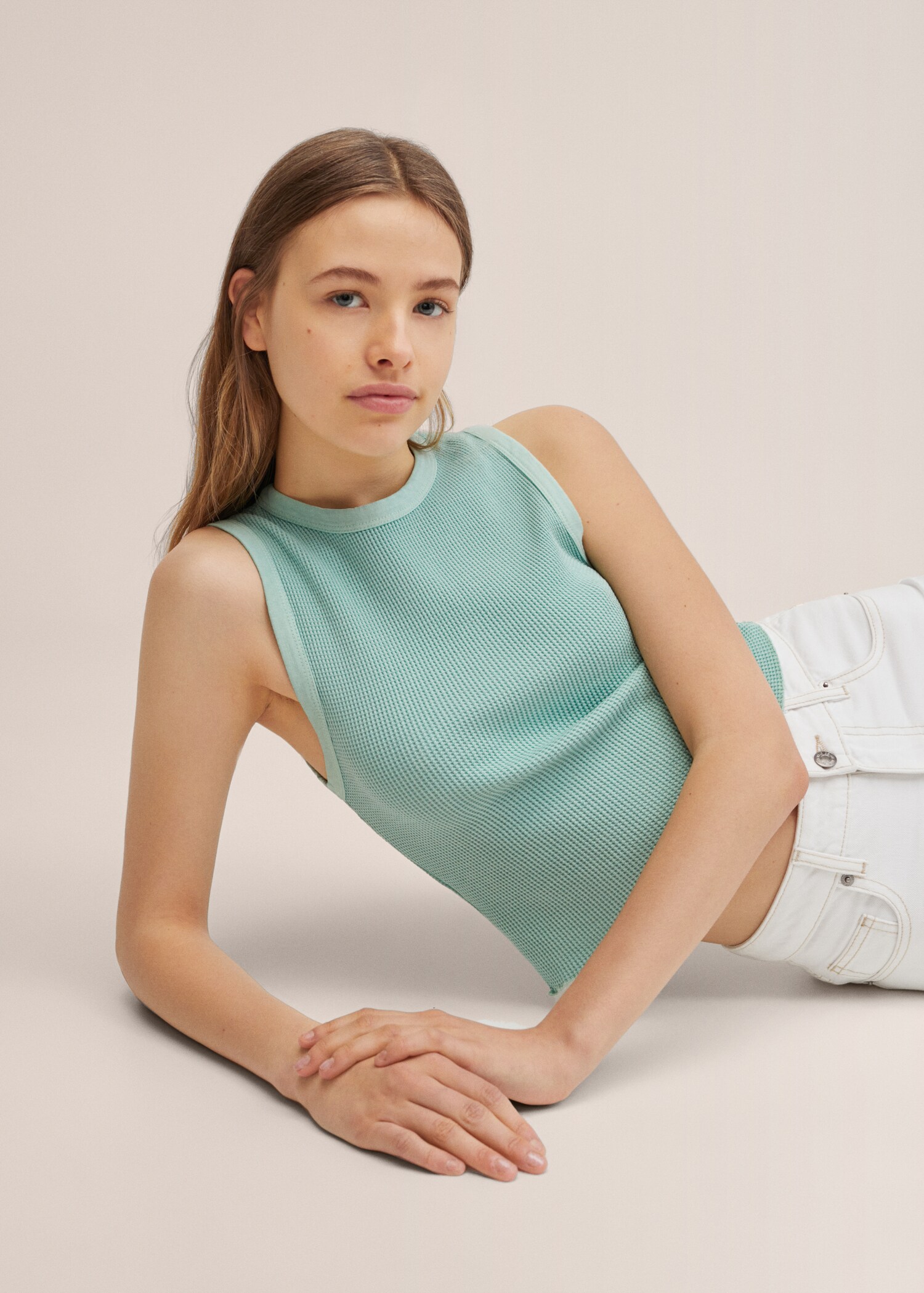 Faded fabric tank top - Medium plane