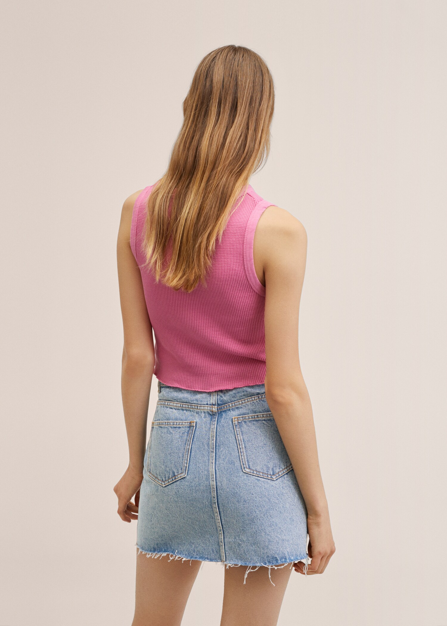 Faded fabric tank top - Reverse of the article