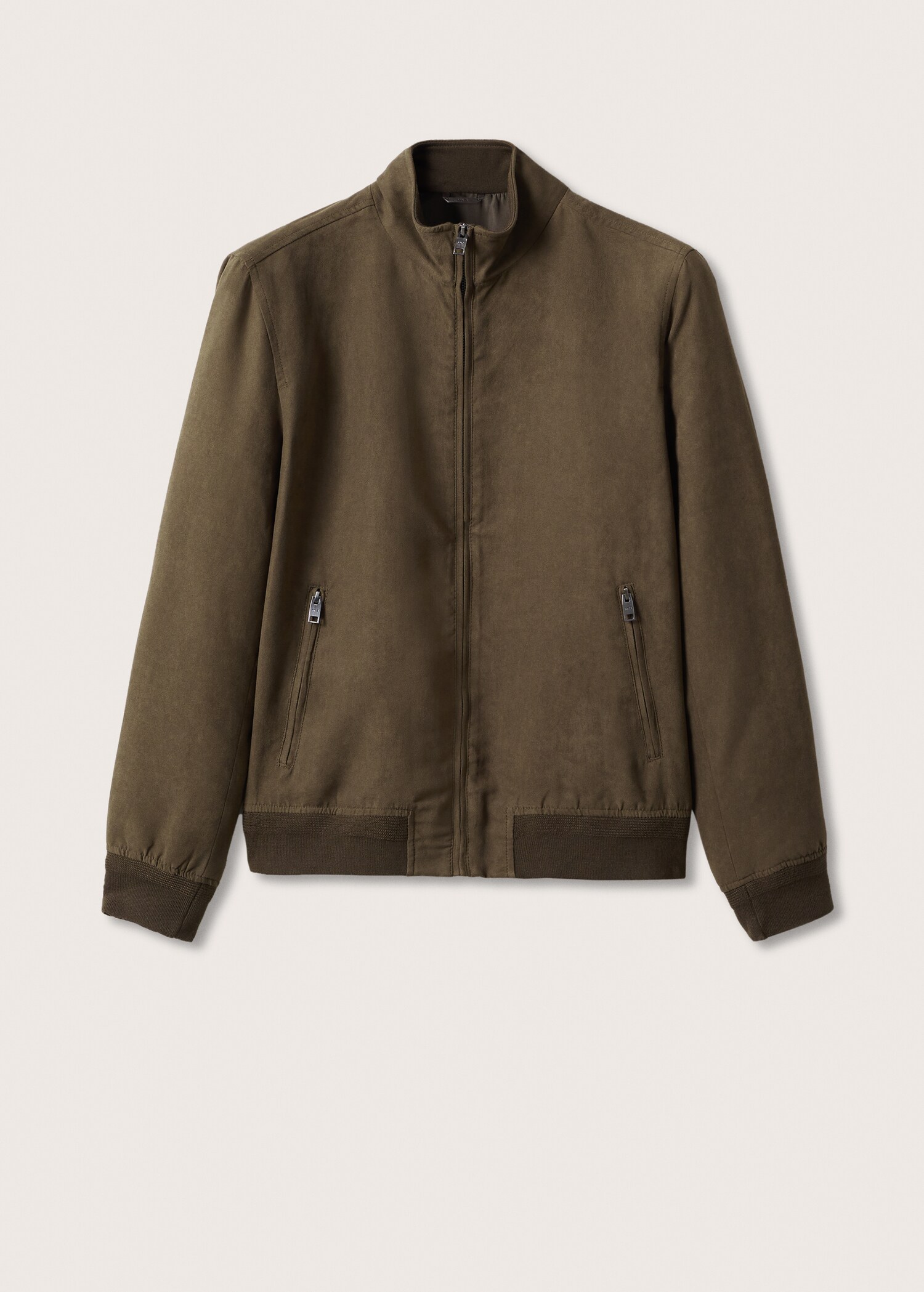 Suede-effect bomber jacket - Article without model