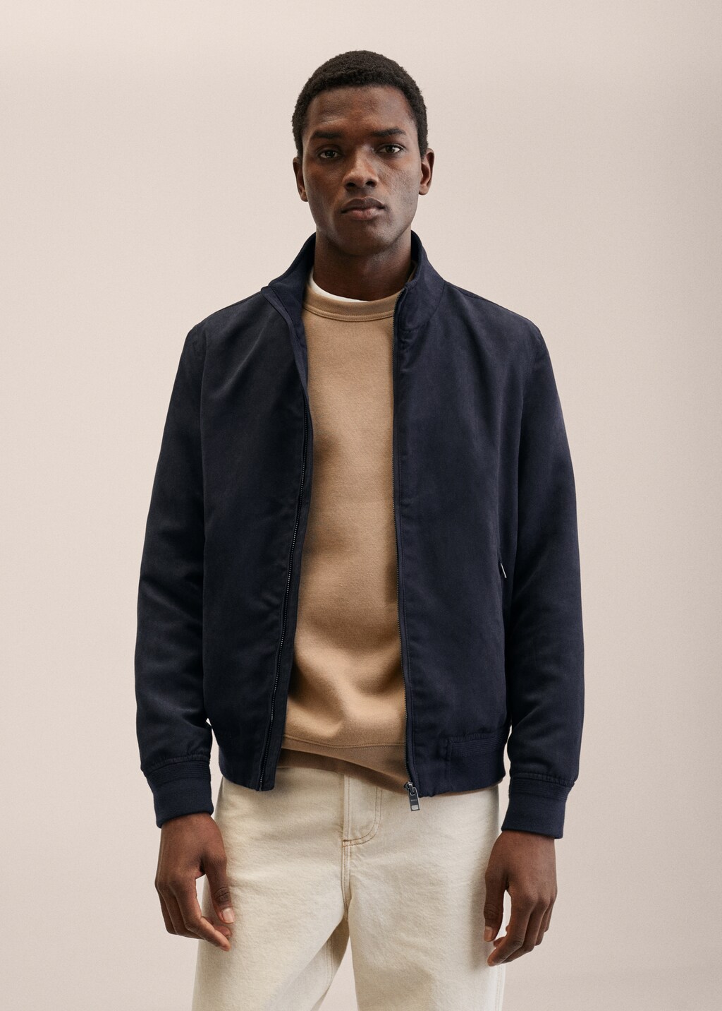 Bomber en daim best sale