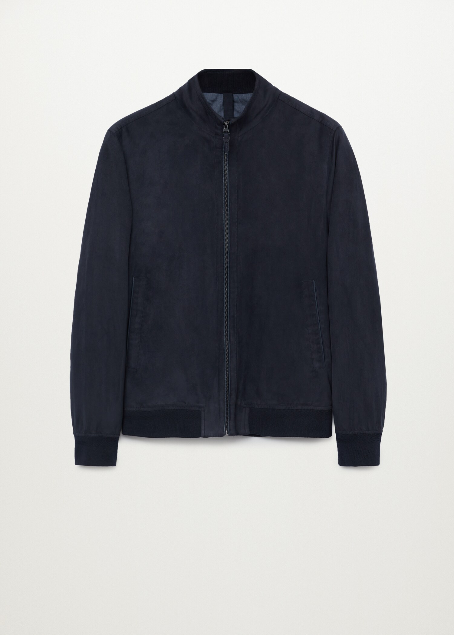Suede-effect bomber jacket - Article without model