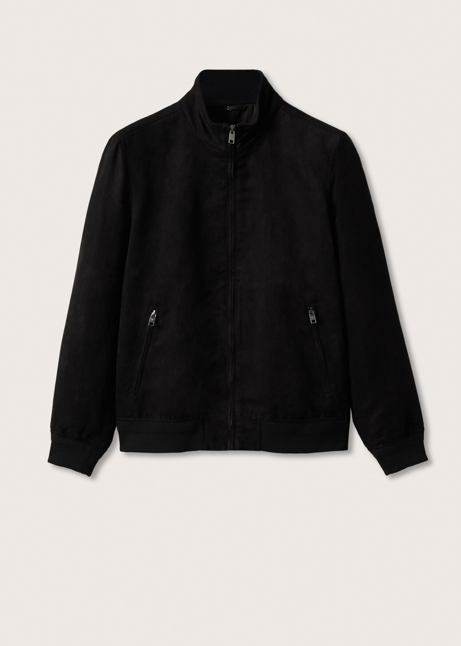 Suede-effect bomber jacket - Article without model