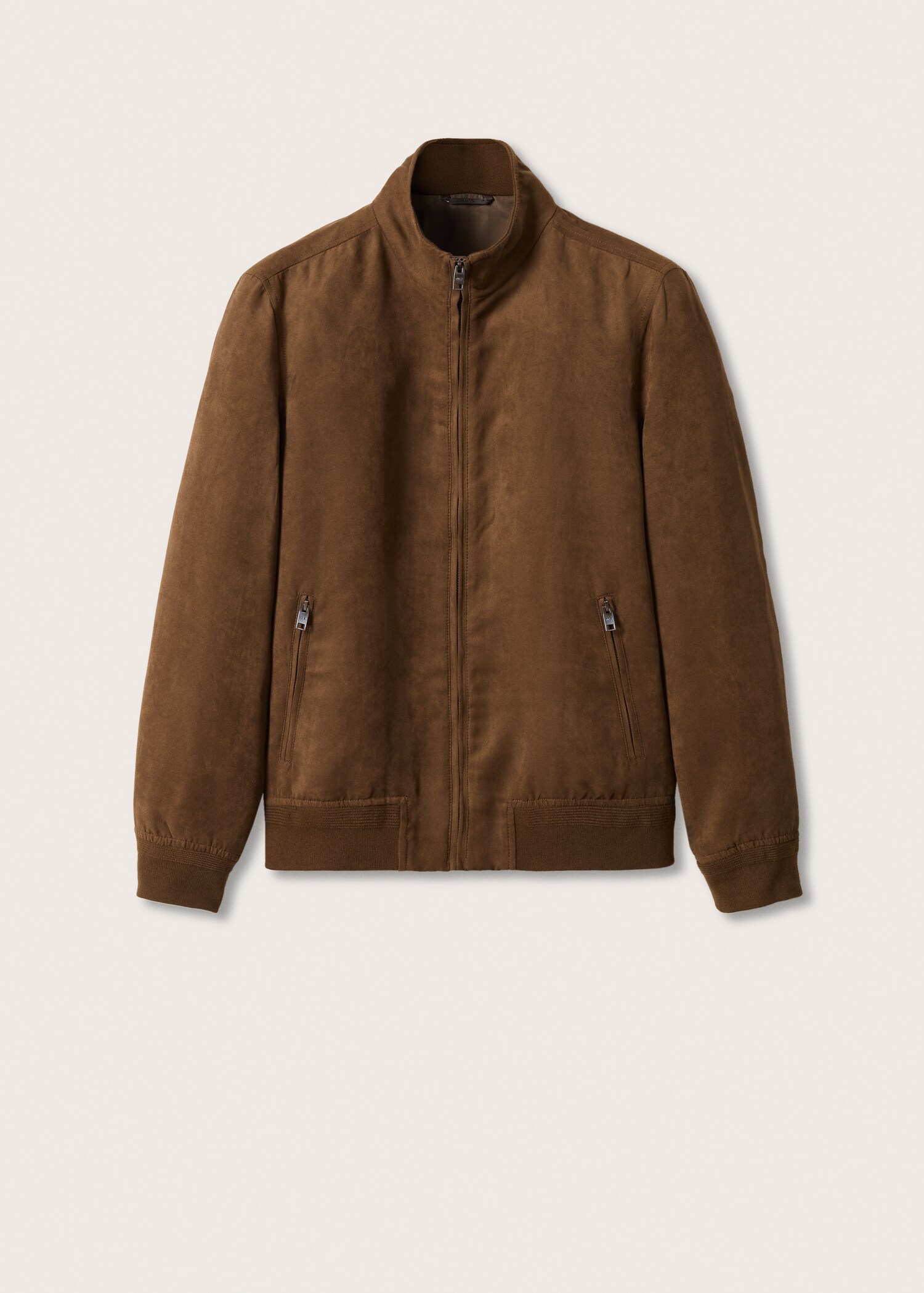 Suede-effect bomber jacket - Article without model