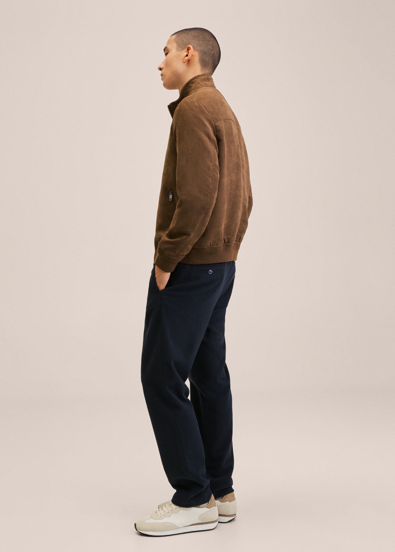 Suede-effect bomber jacket - Details of the article 2