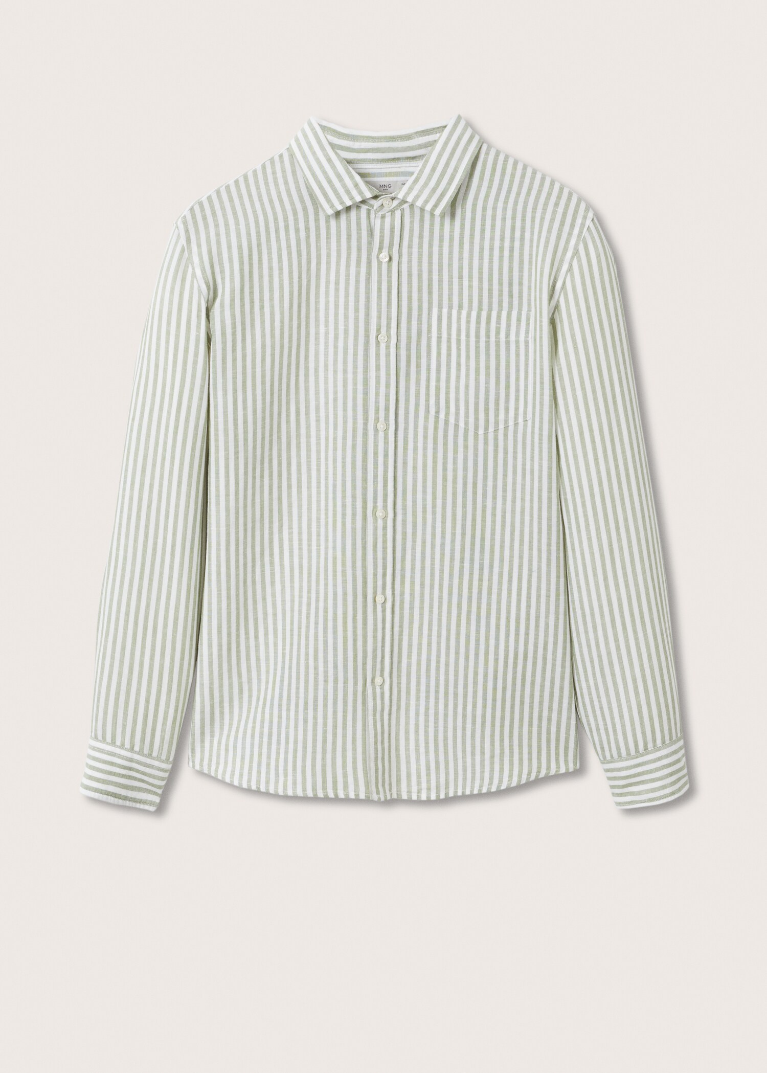 Slim fit striped linen shirt - Article without model