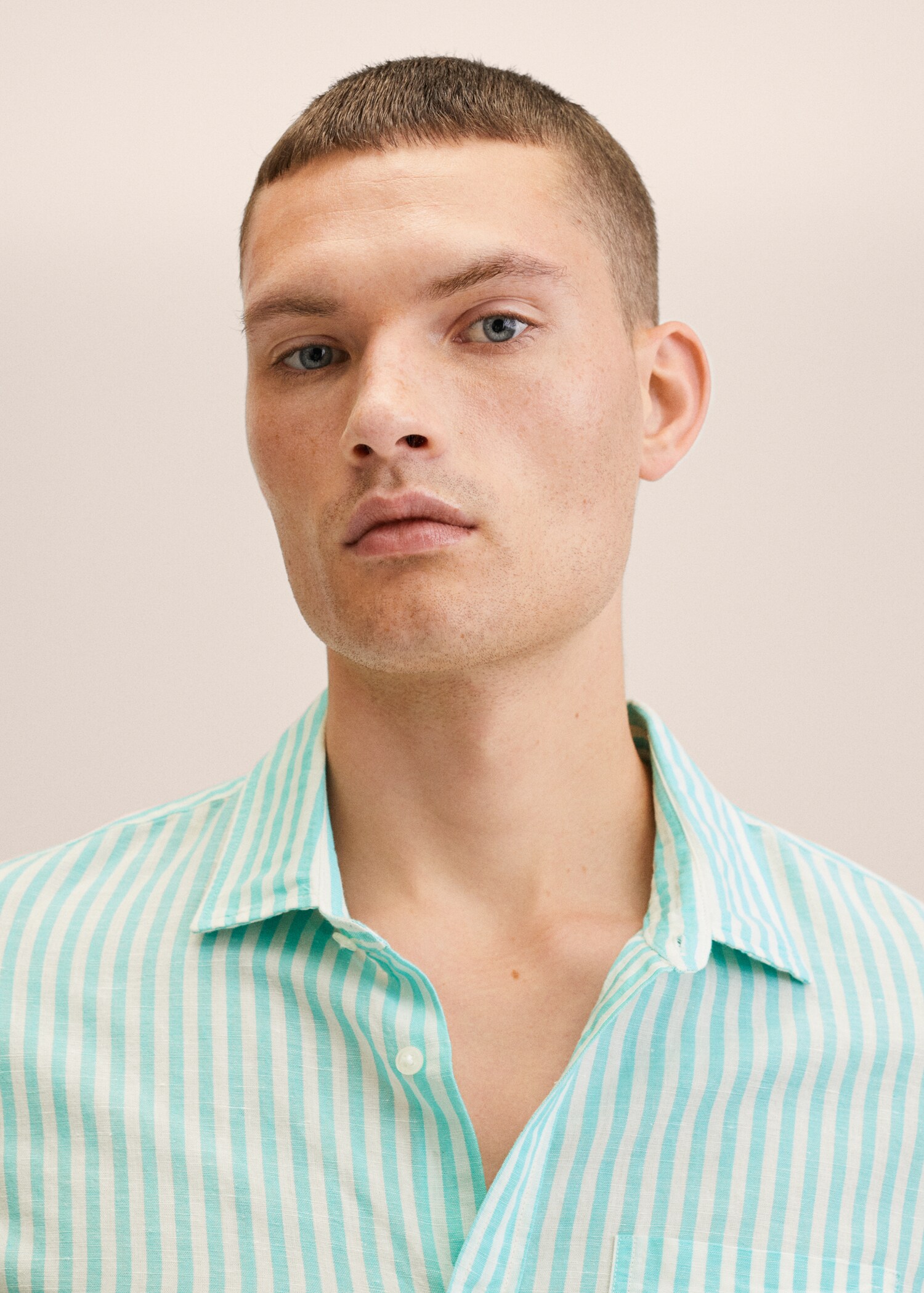 Camisa slim fit lino rayas - Detalle del artículo 1