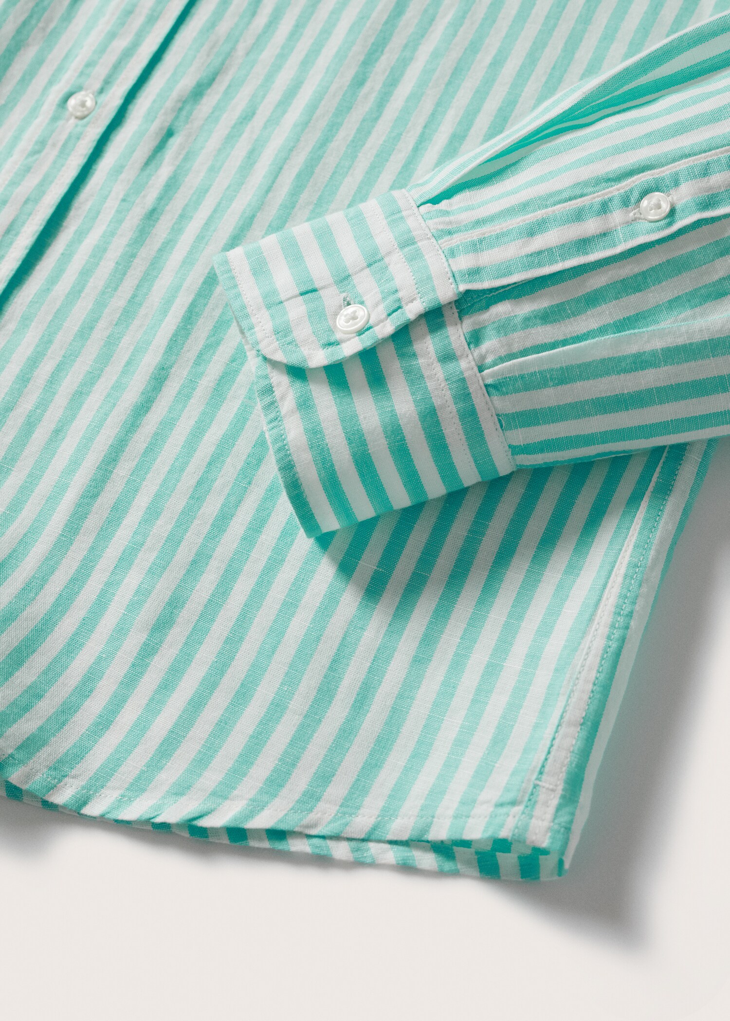 Camisa slim fit lino rayas - Detalle del artículo 7