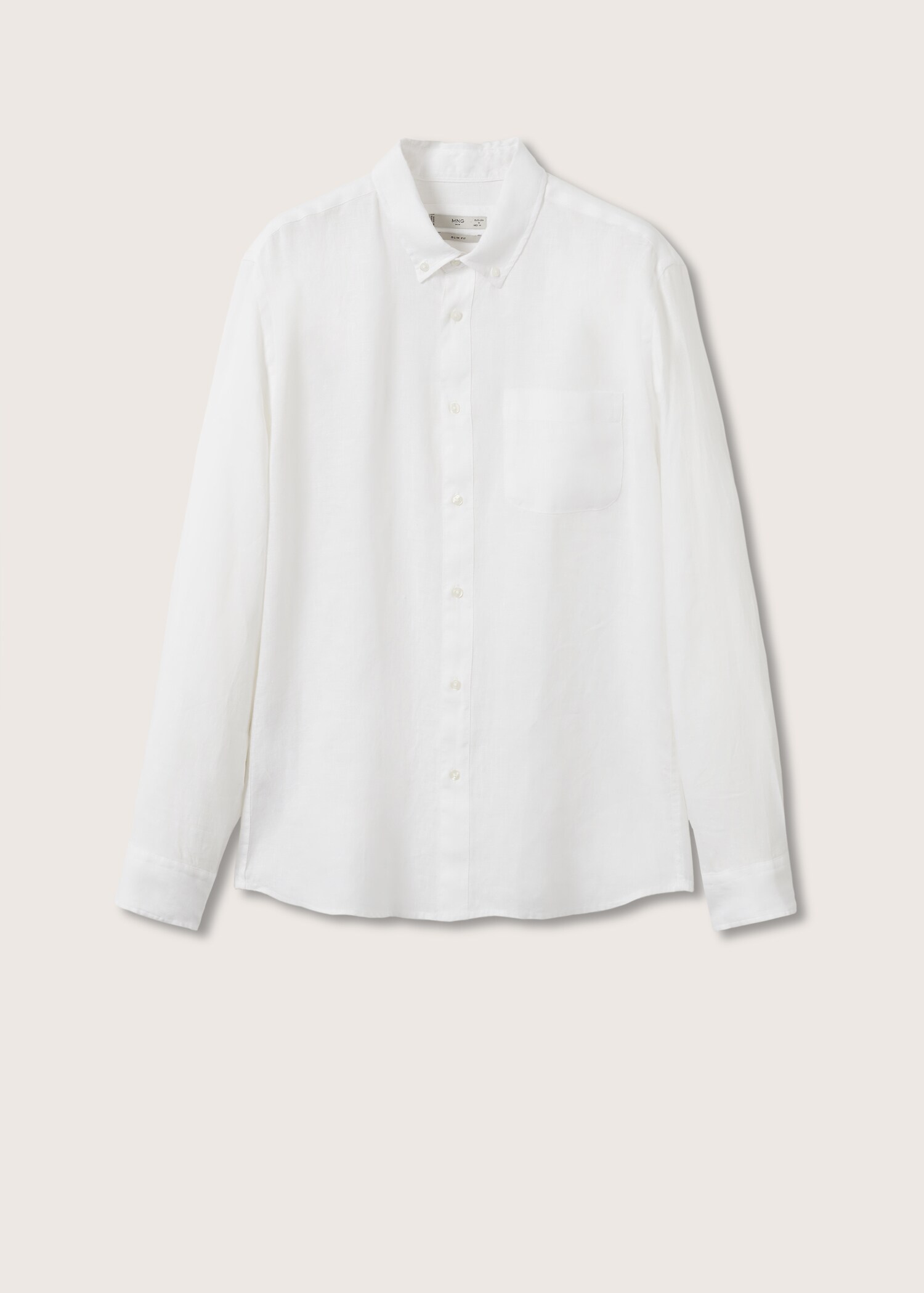 100% linen slim-fit shirt - Article without model