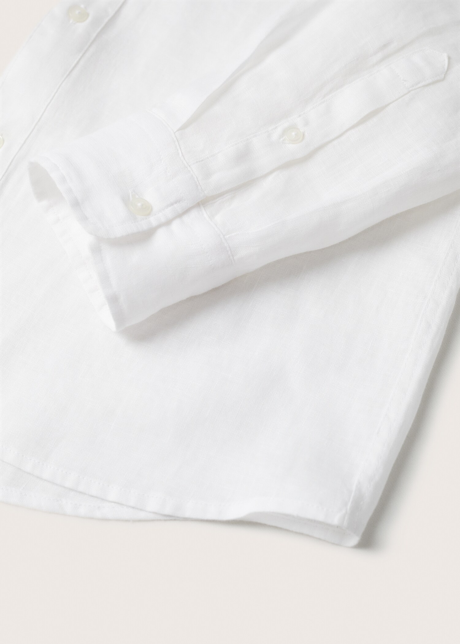 100% linen slim-fit shirt - Details of the article 7