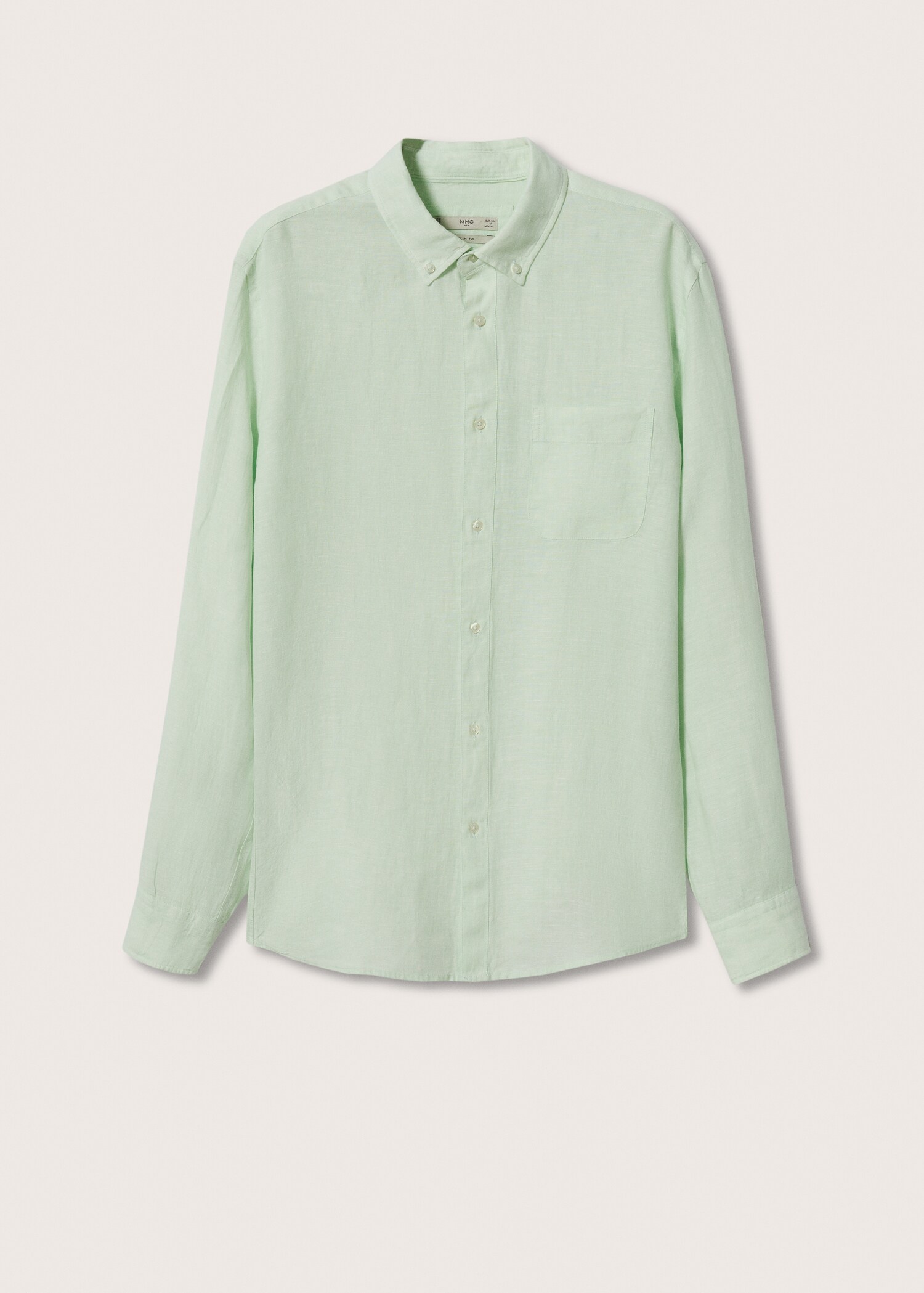 100% linen slim-fit shirt - Article without model