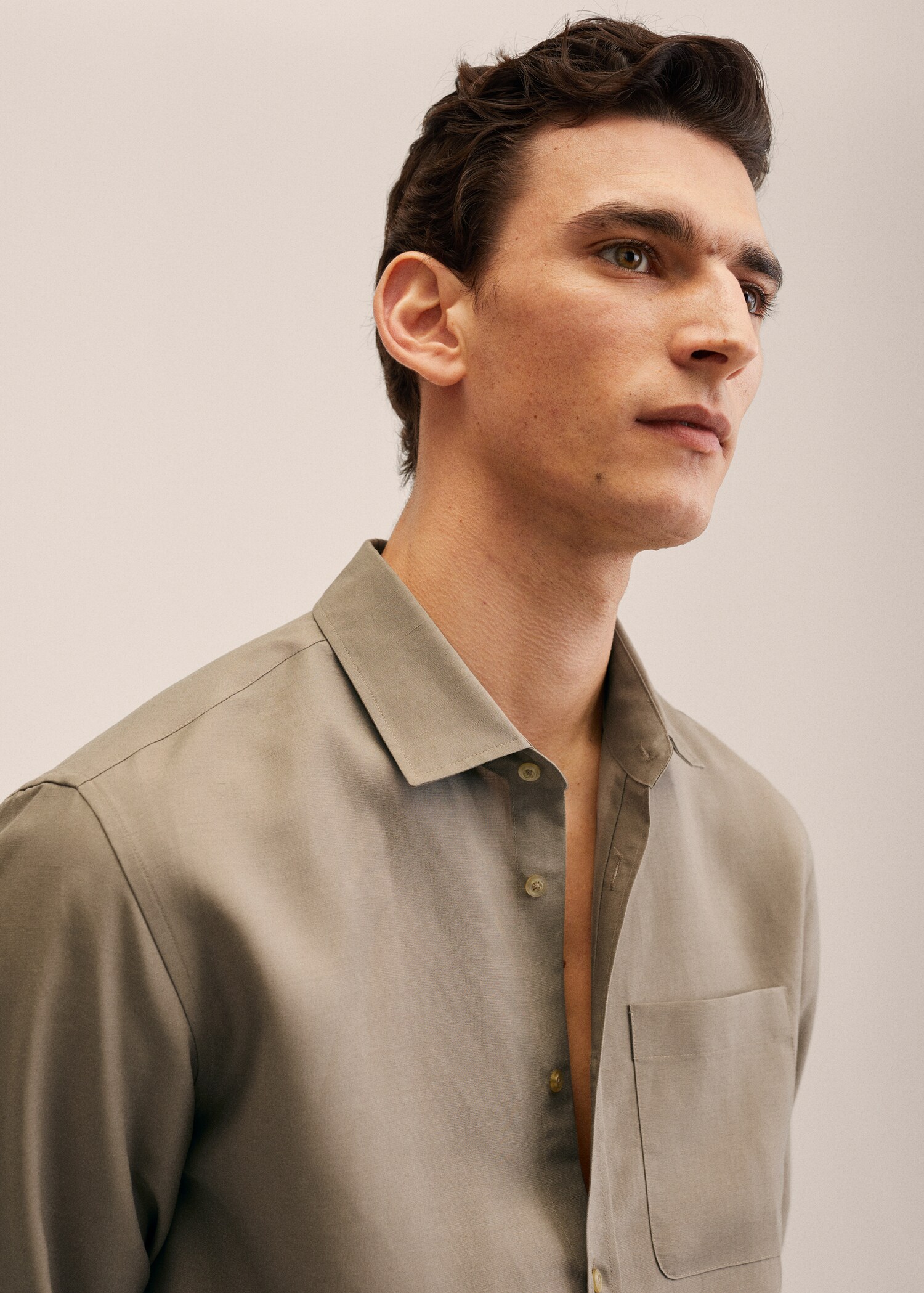 Camisa lyocell lino bolsillo - Detalle del artículo 1