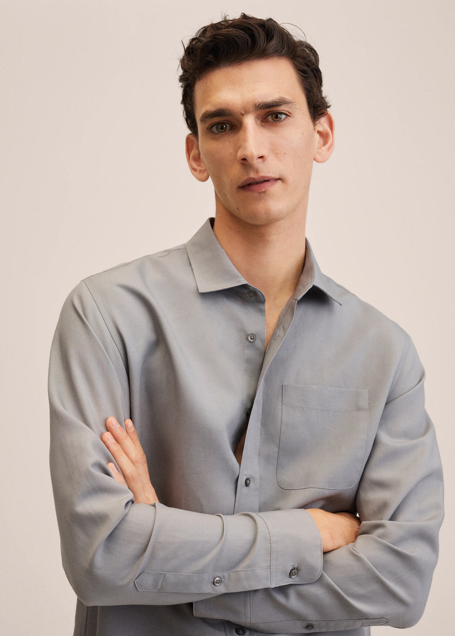 Camisa lyocell lino bolsillo - Detalle del artículo 2