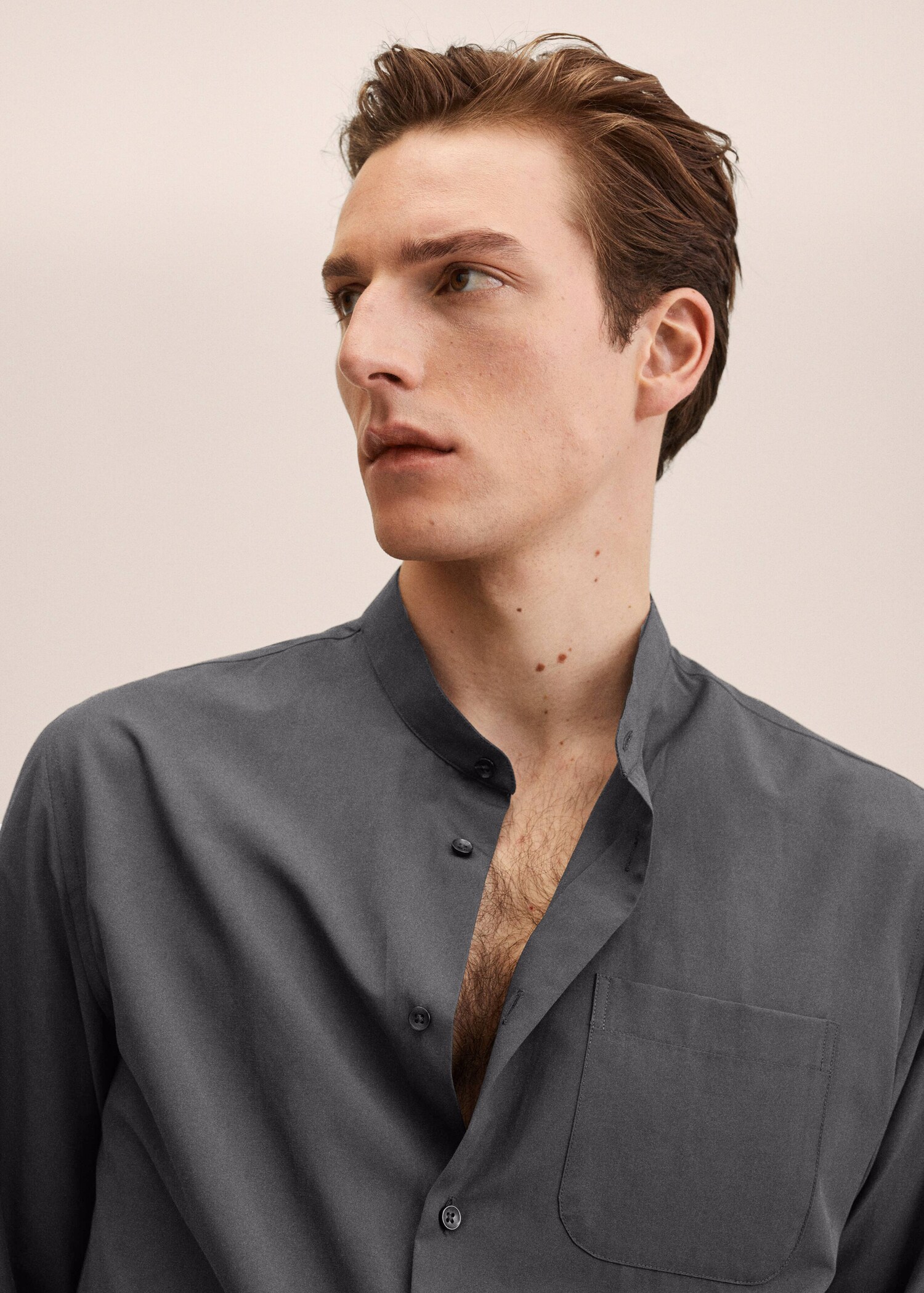 Chemise Lyocell lin col mao - Détail de l'article 1