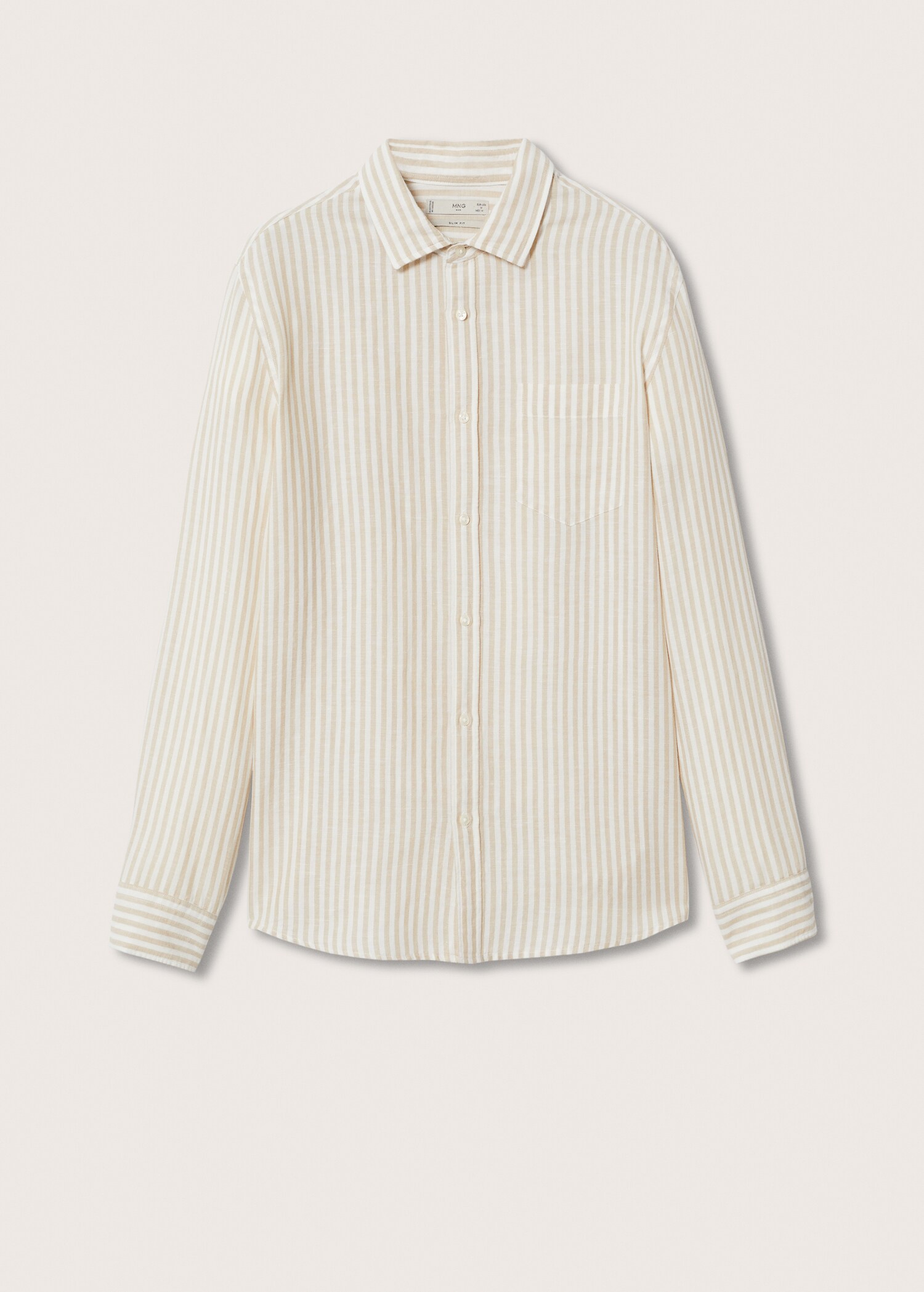Slim fit striped linen shirt - Article without model