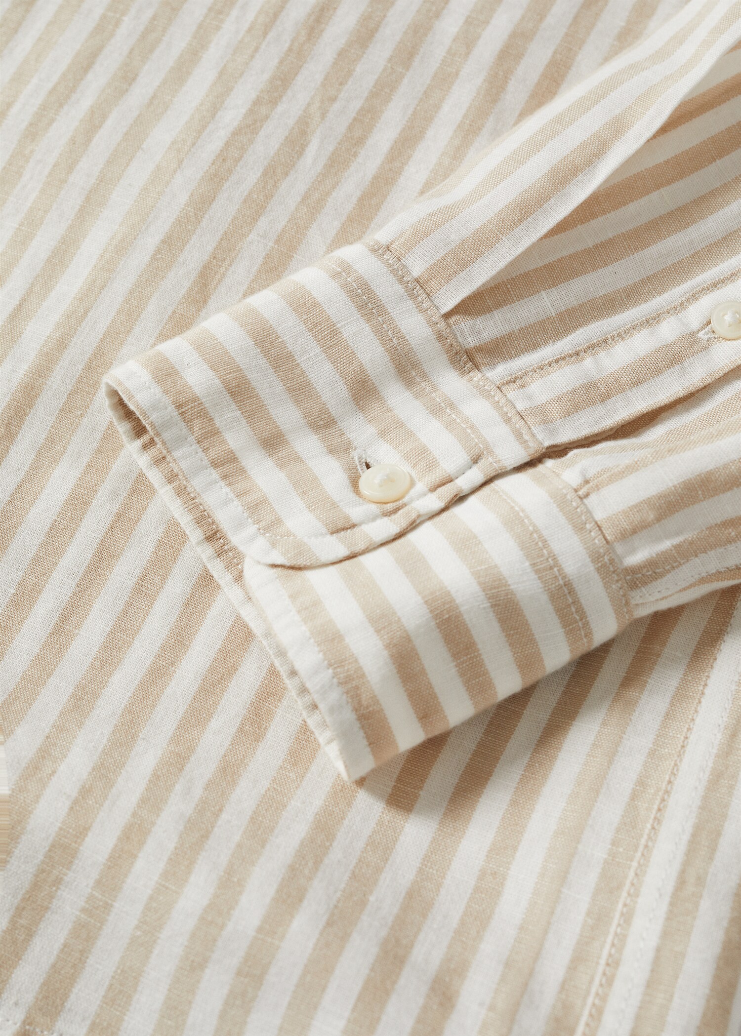 Slim fit striped linen shirt - Details of the article 8