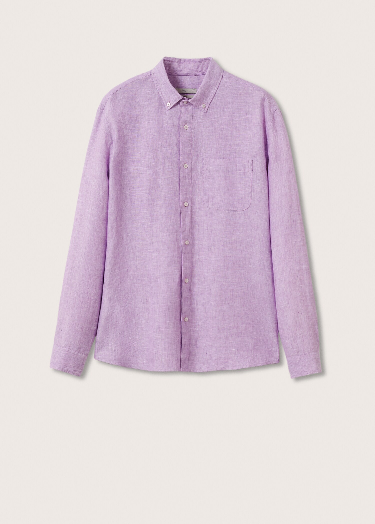 100% linen slim-fit shirt - Article without model