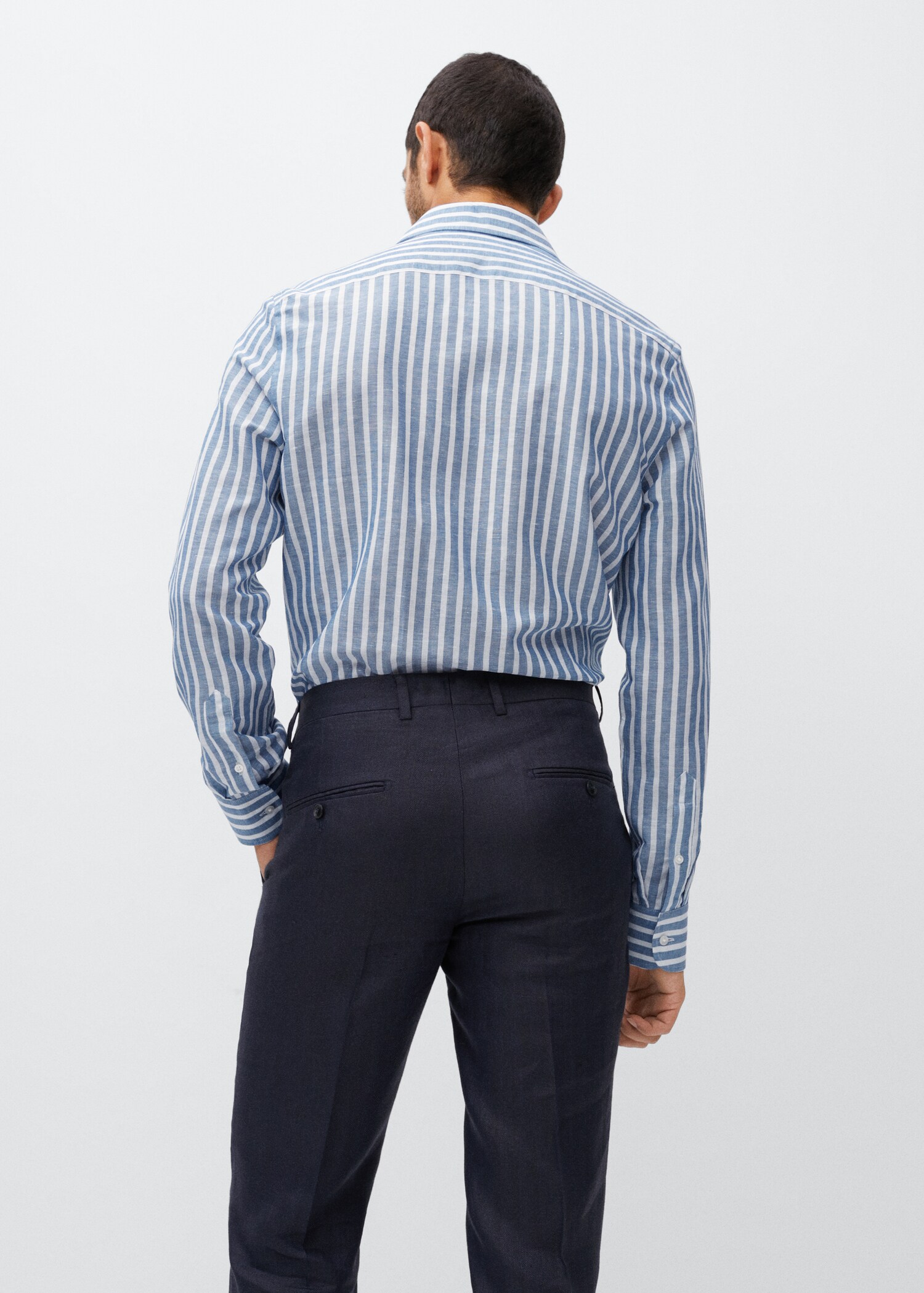 Chemise costume lin rayures - Verso de l’article