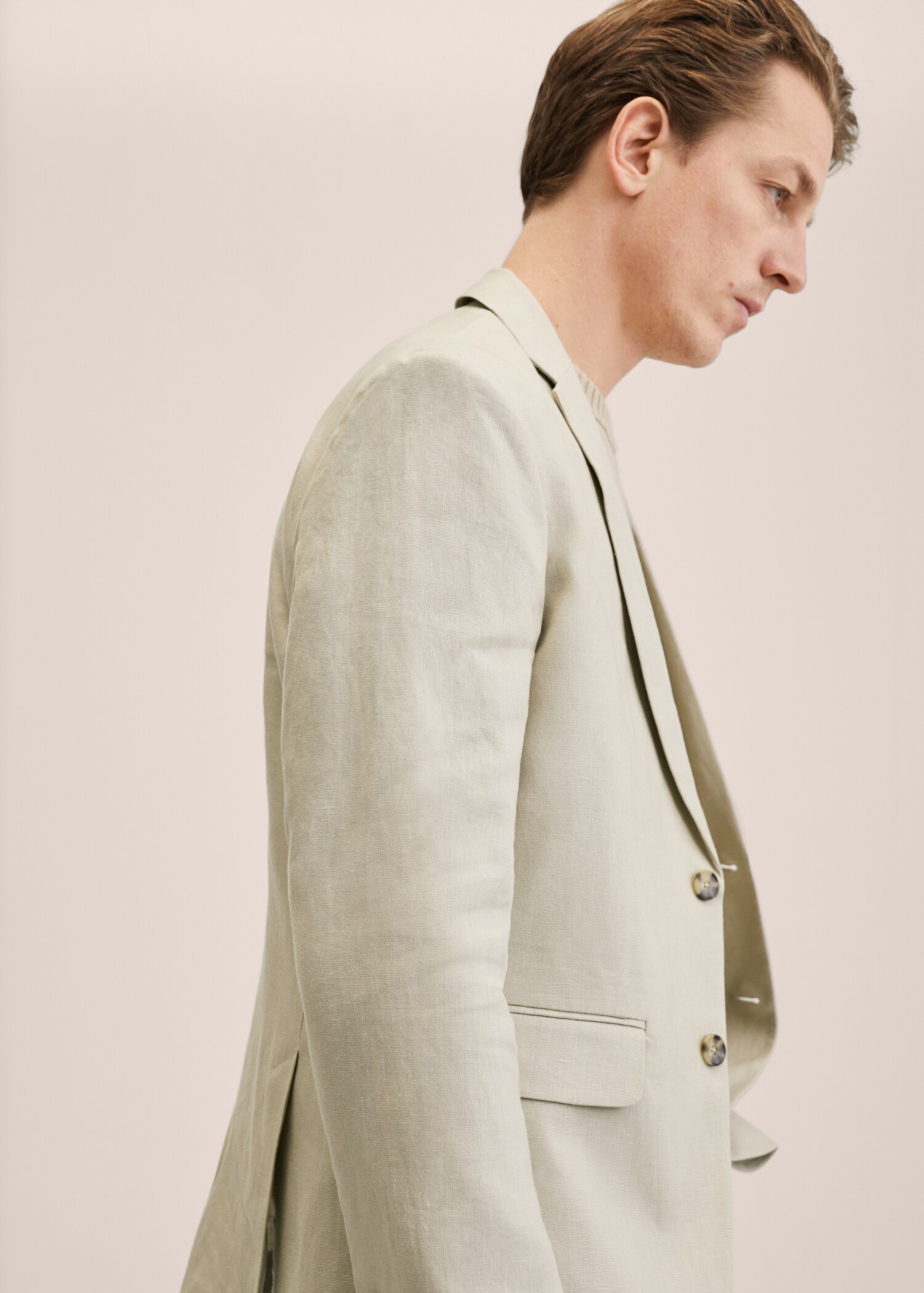 100% linen slim fit blazer - Details of the article 2