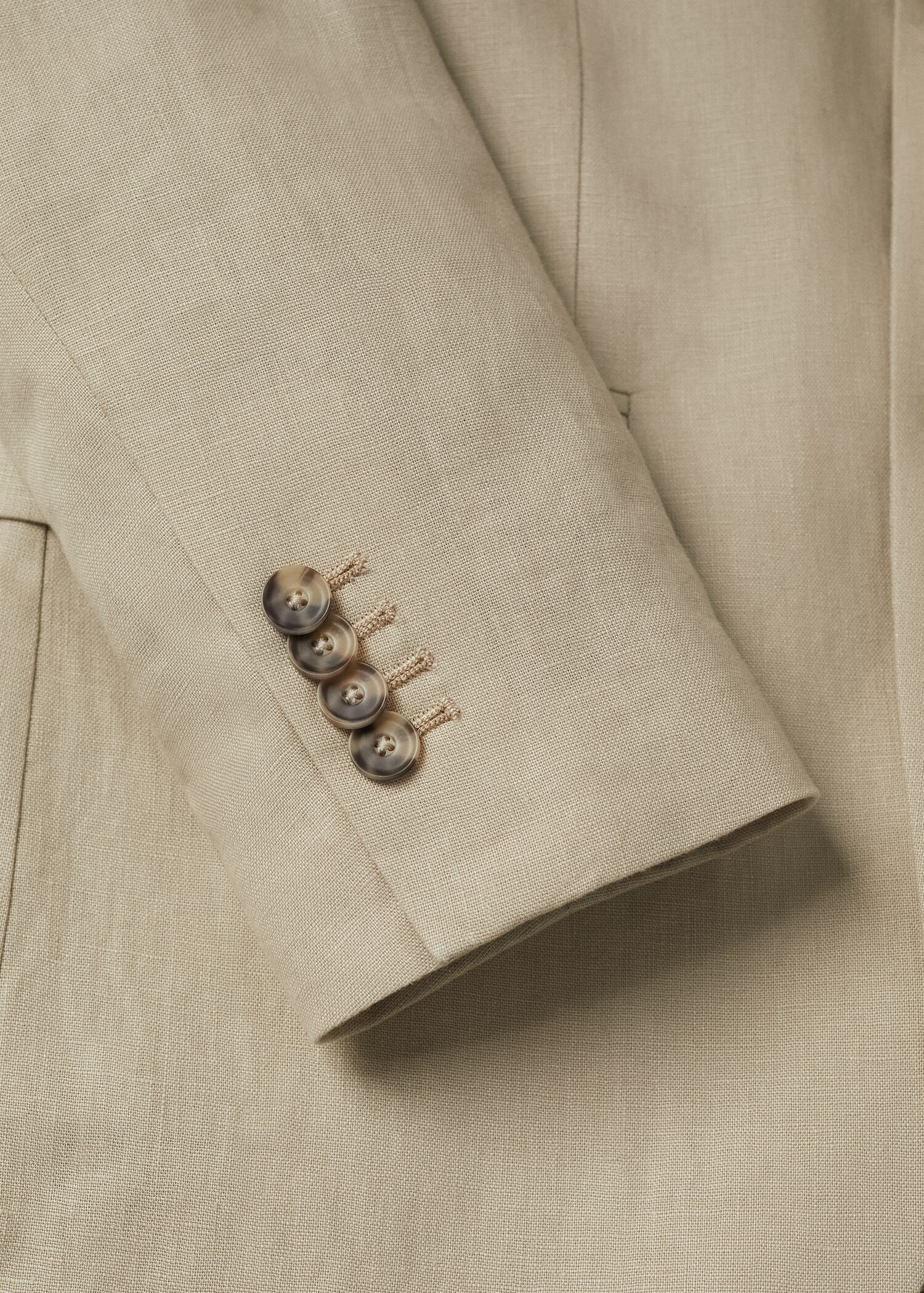 100% linen slim fit blazer - Details of the article 7