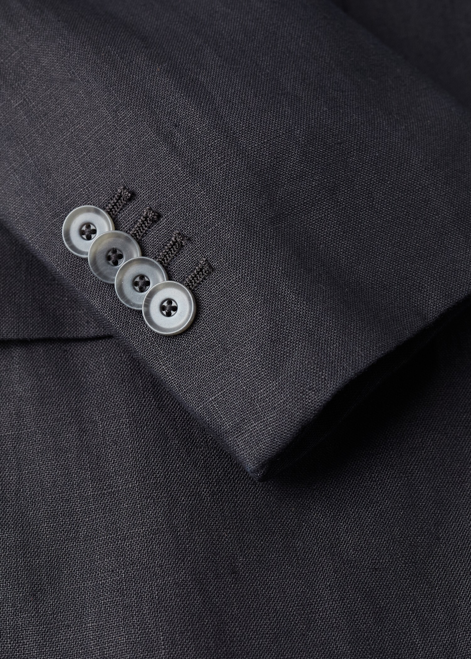 100% linen slim fit blazer - Details of the article 9