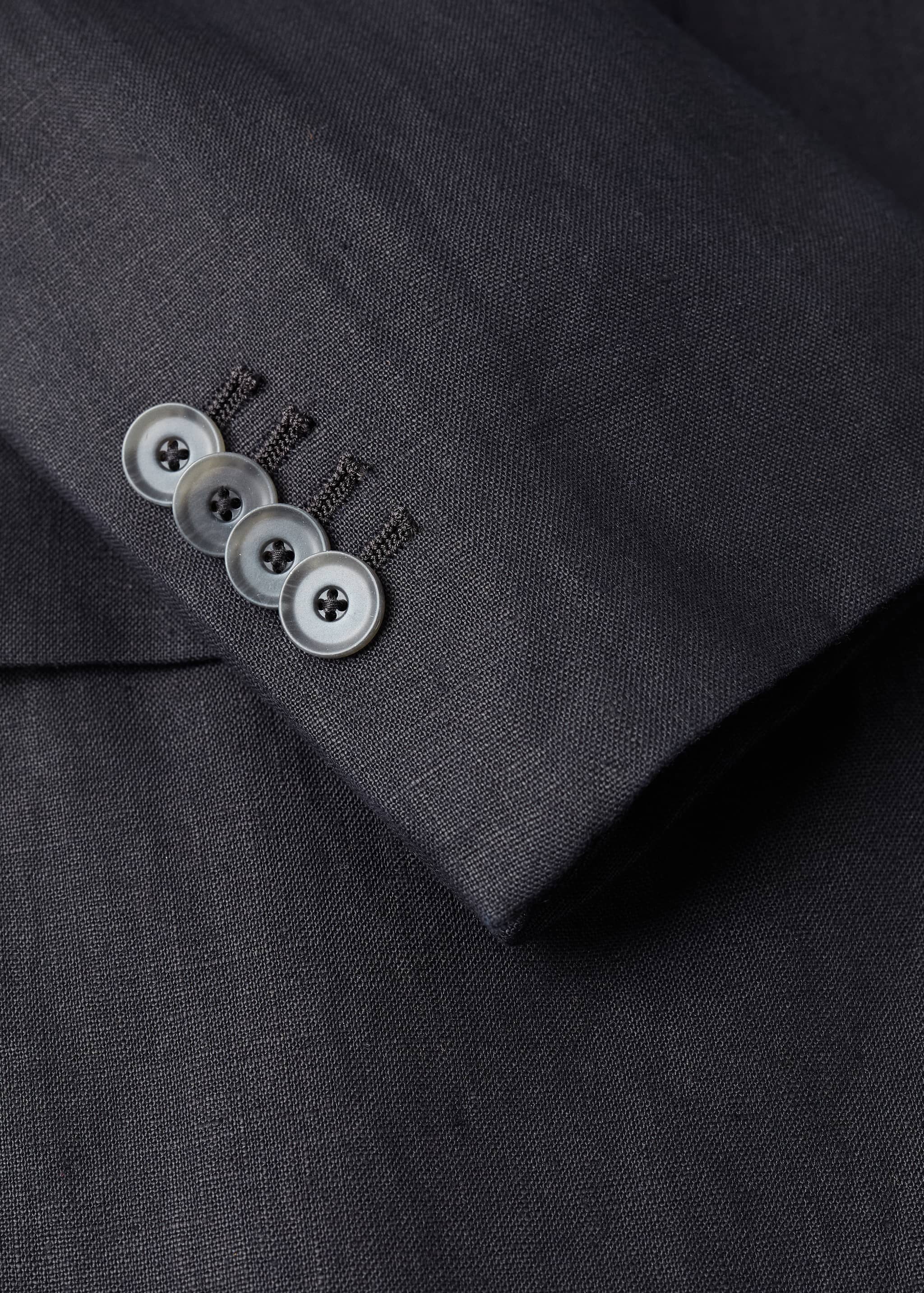 100% linen slim fit blazer - Details of the article 9