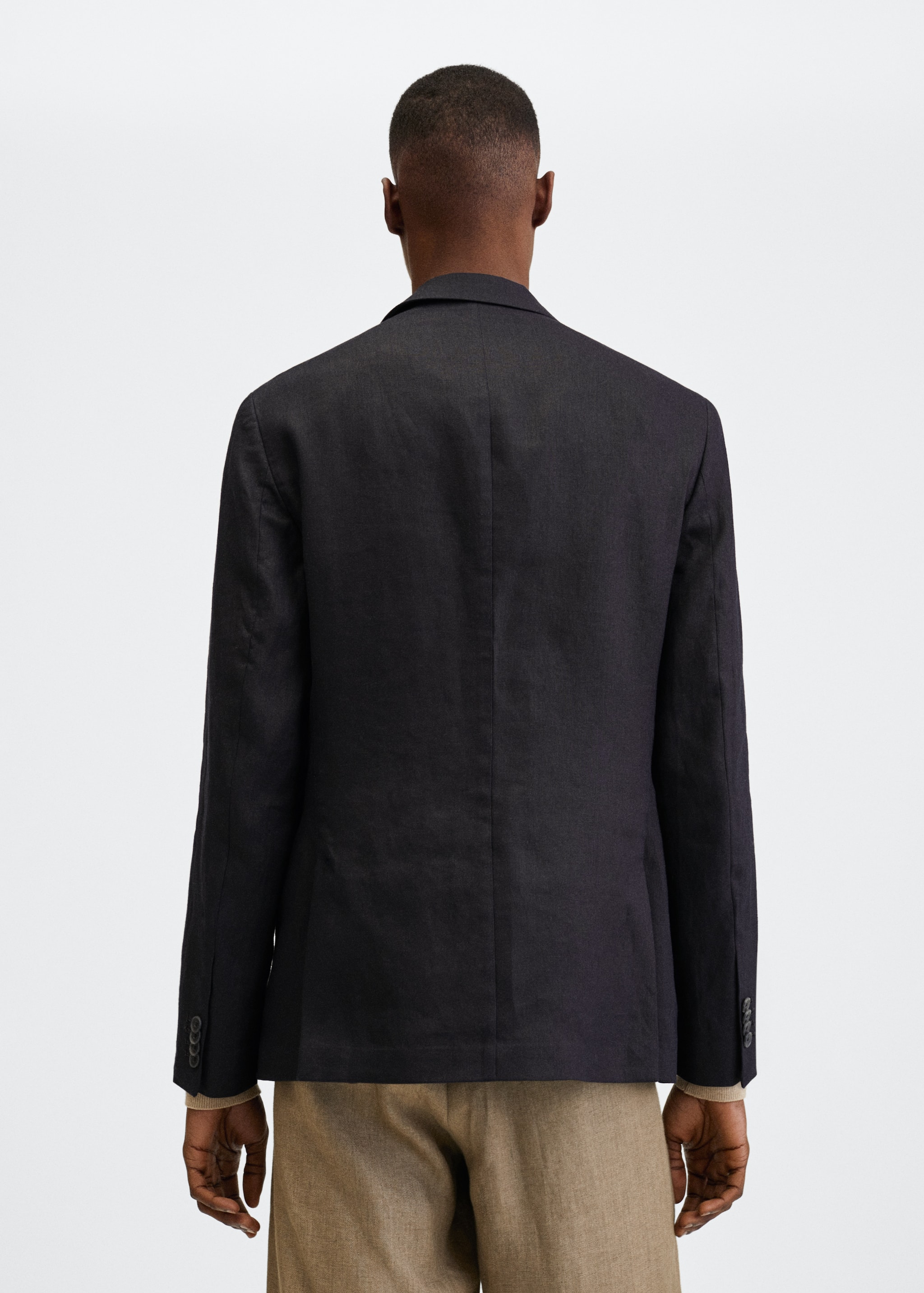 100% linen slim fit blazer - Reverse of the article