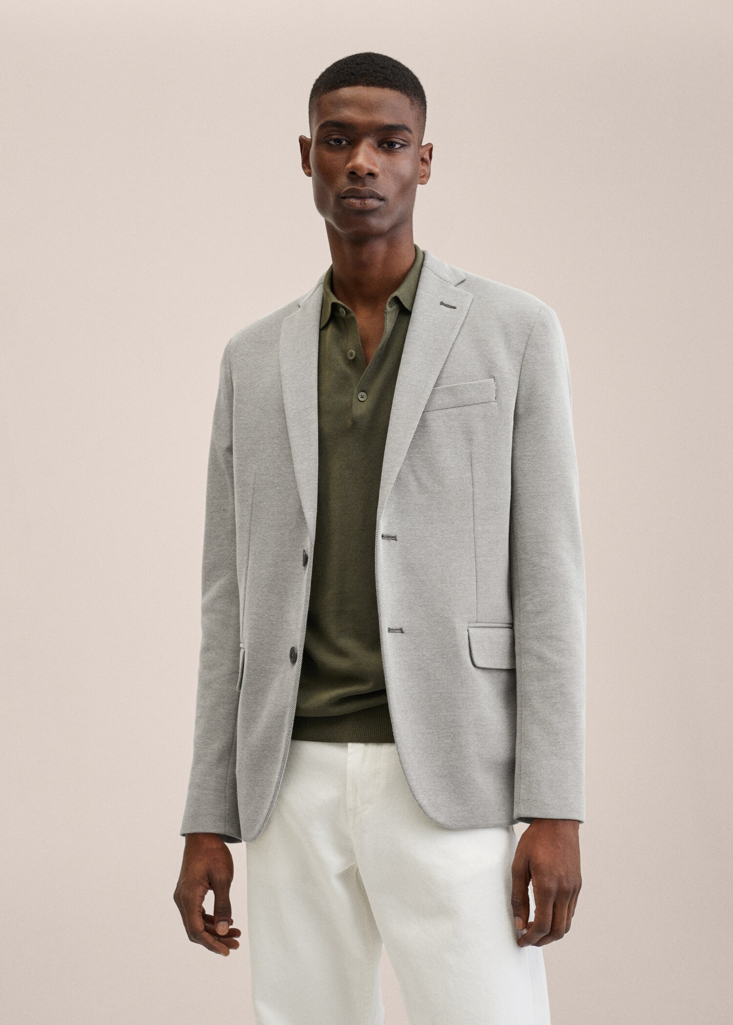 Americana slim fit microestructura - Plano medio