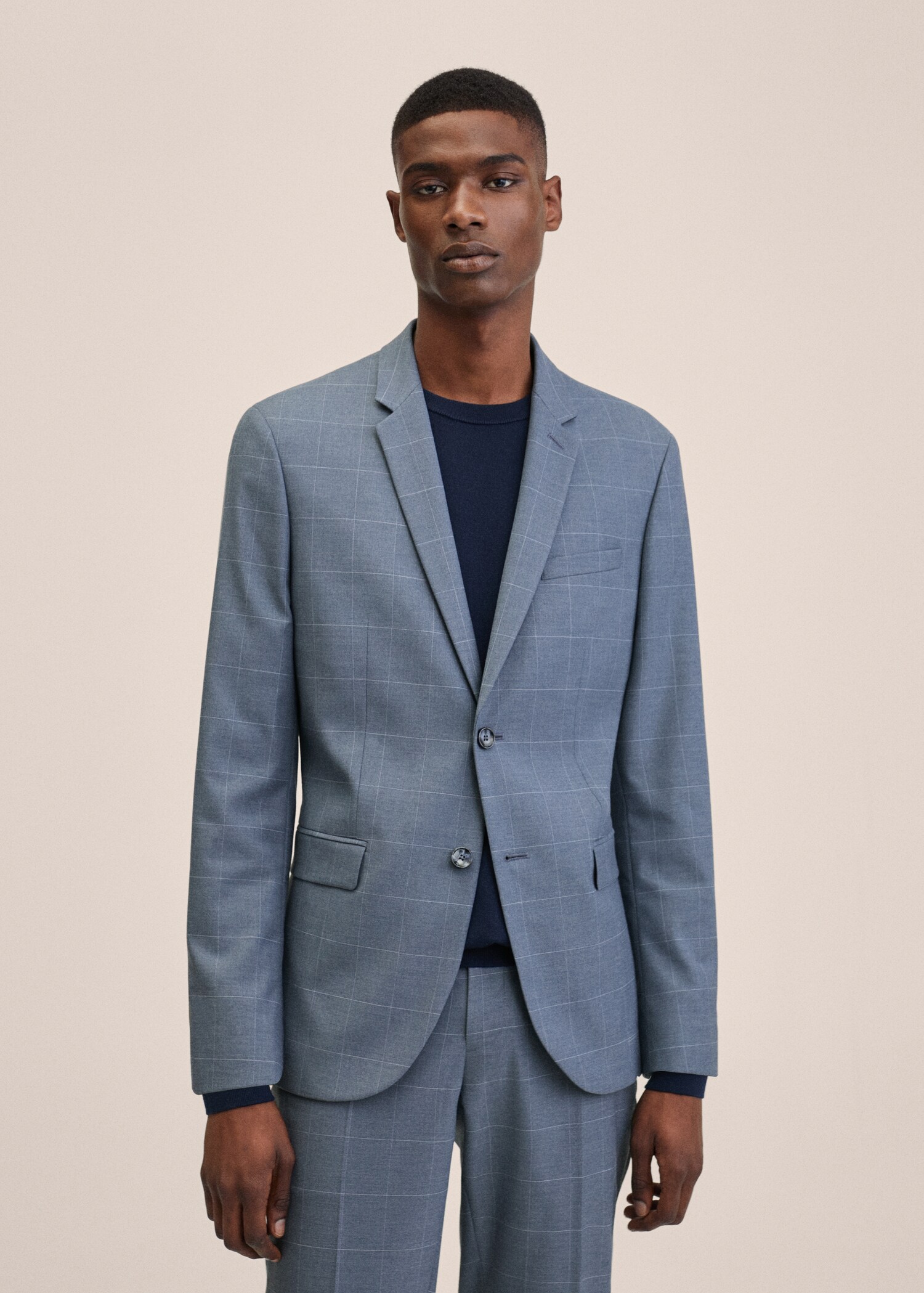 Americana traje super slim fit cuadros - Plano medio