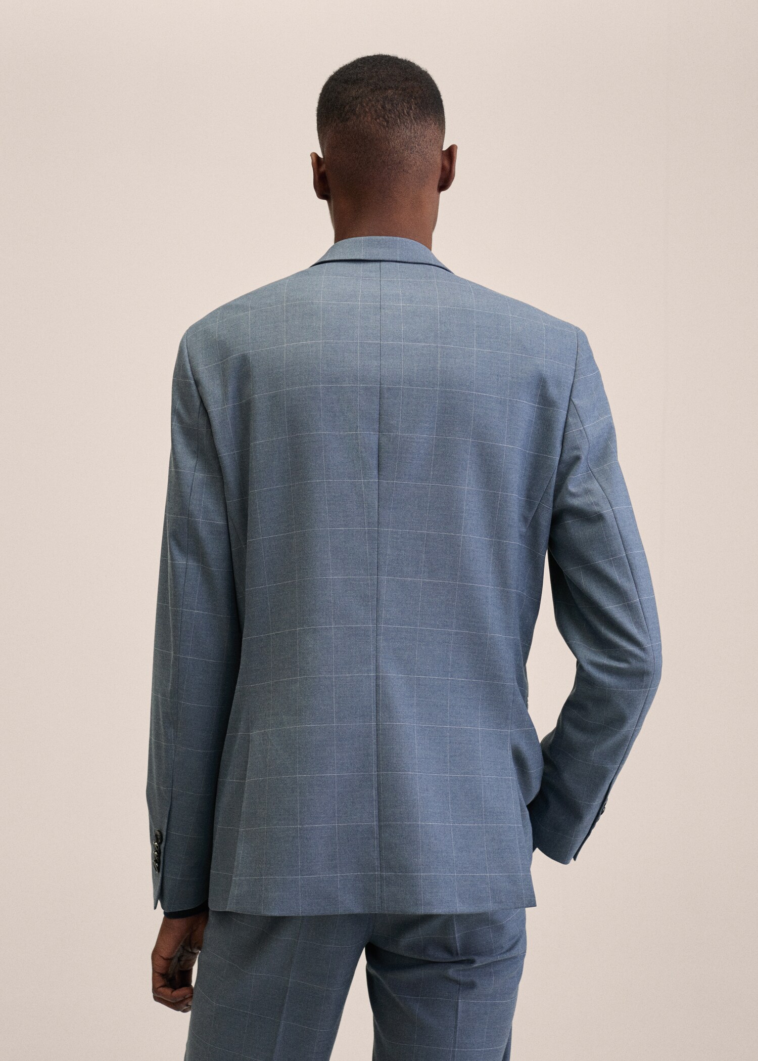 Americana traje super slim fit cuadros - Reverso del artículo