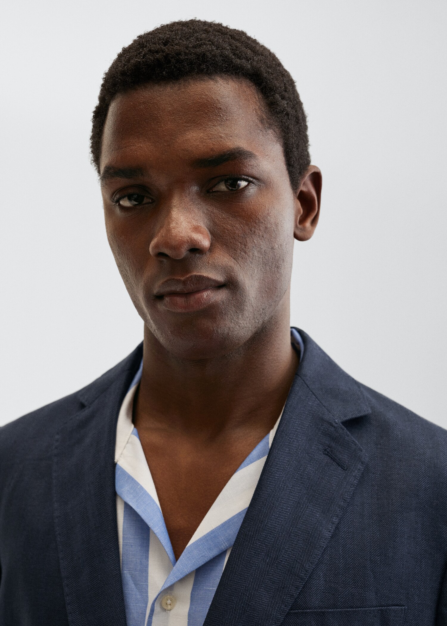 Slim fit linen suit blazer - Details of the article 1