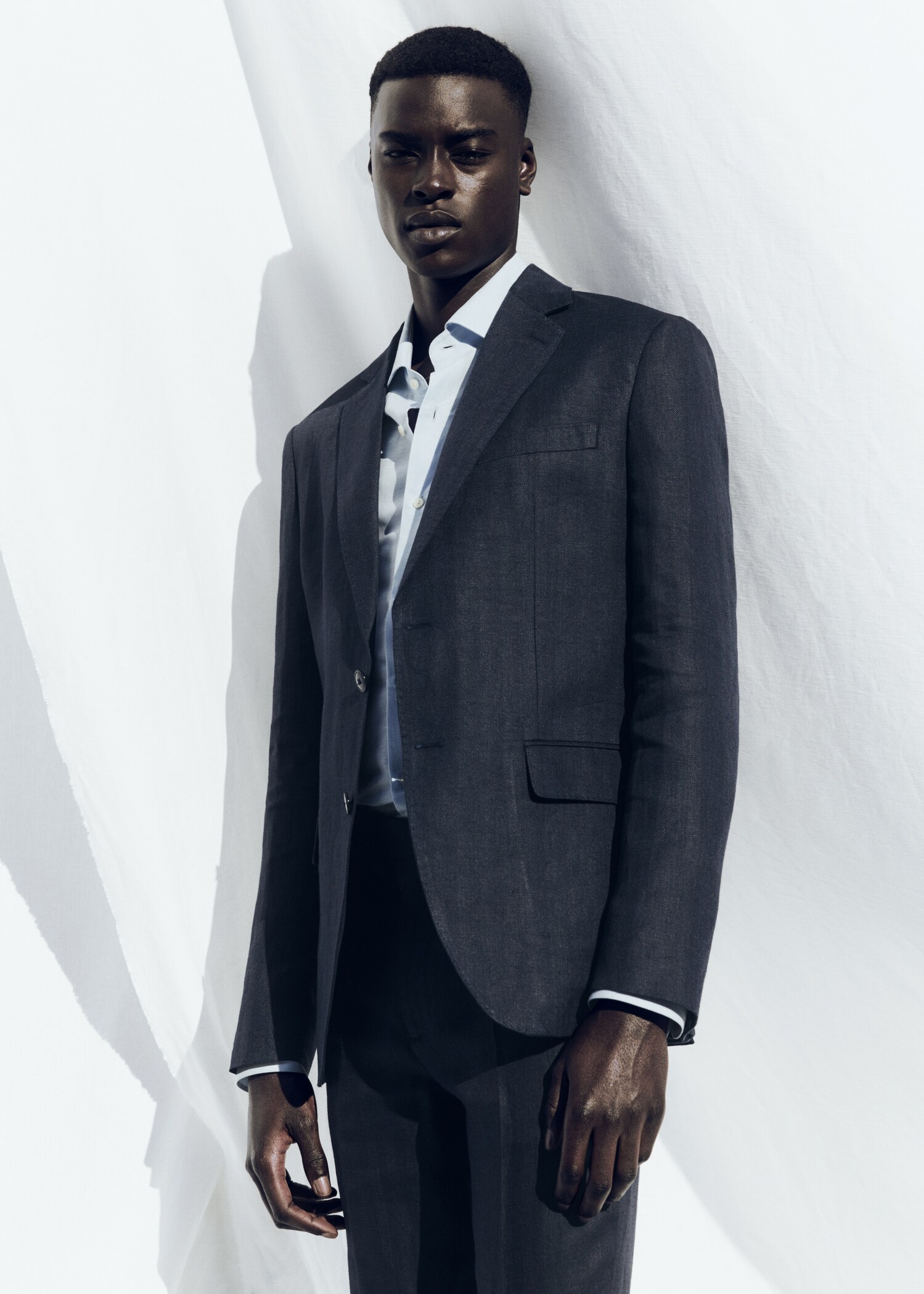 Slim fit linen suit blazer - Details of the article 5