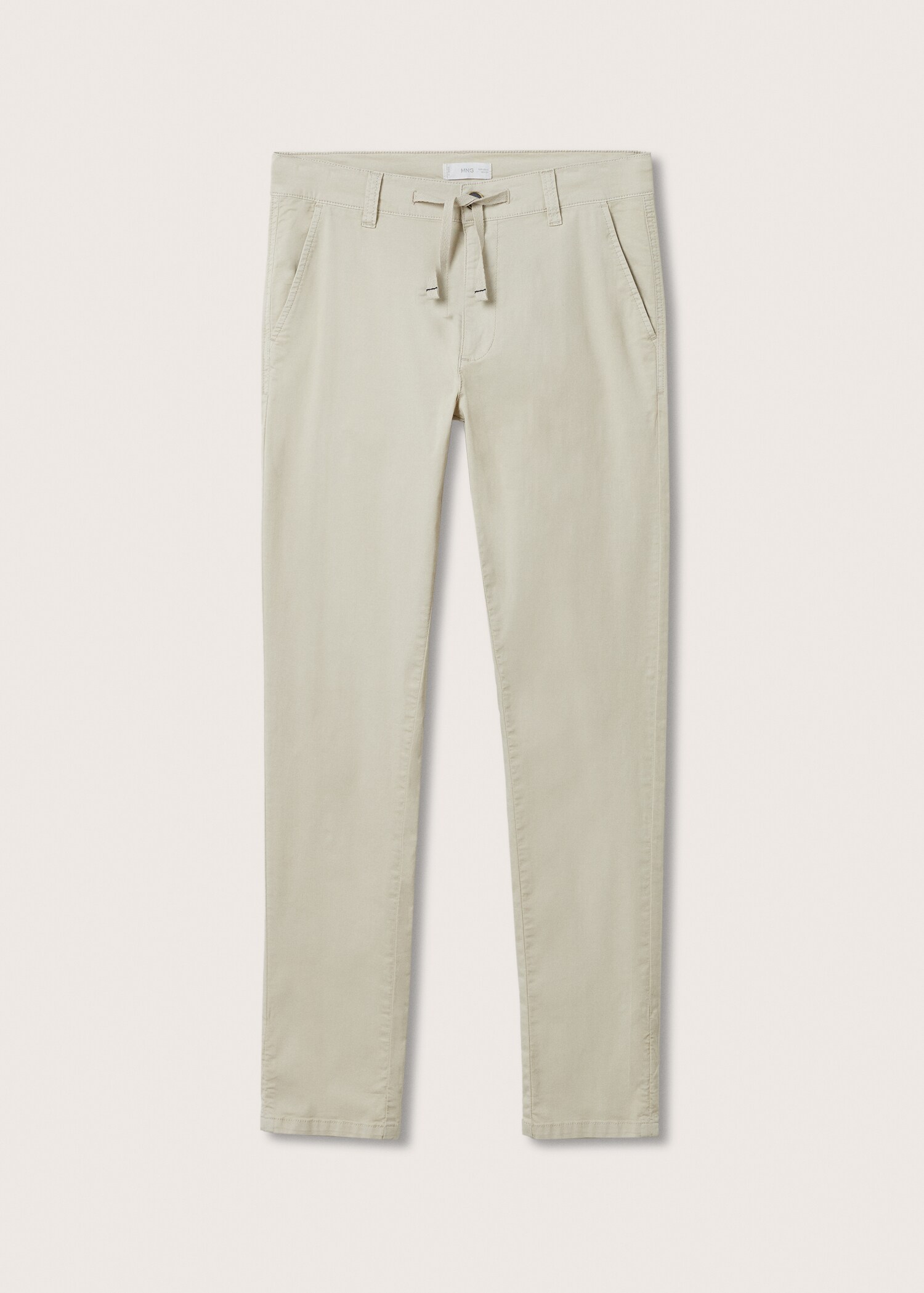 Slim-fit cotton trousers - Article without model