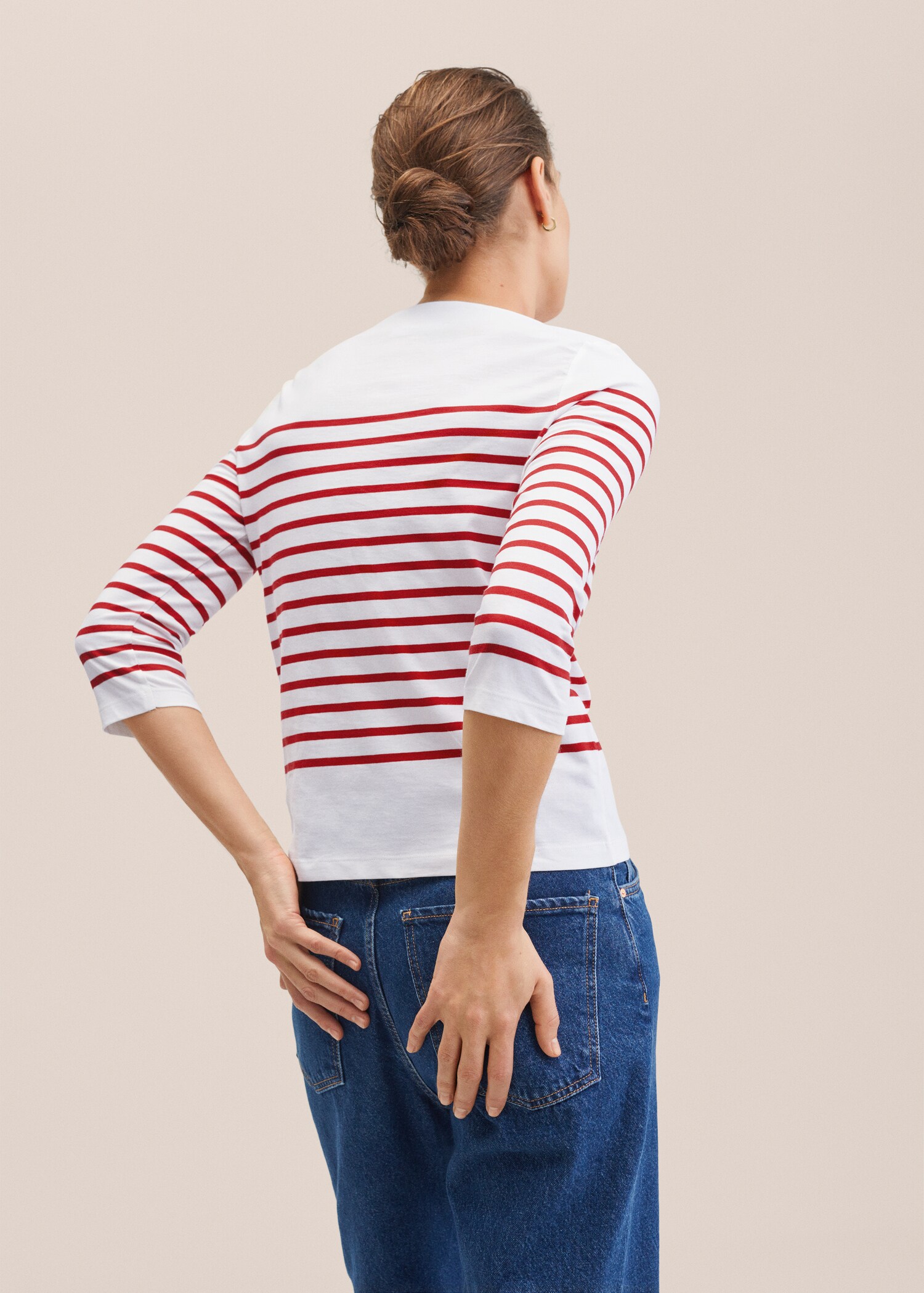 Camiseta algodón rayas - Reverso del artículo