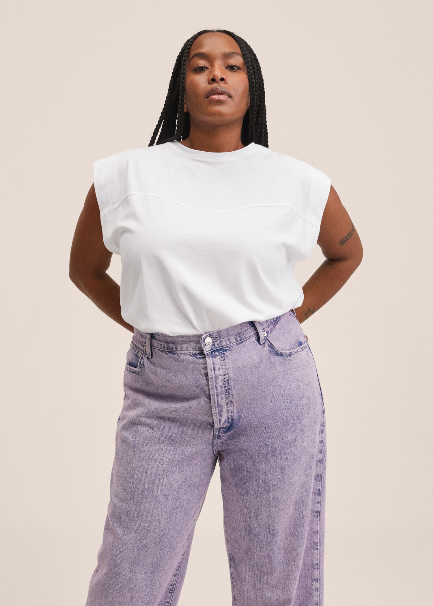 Seam detail T-shirt - Details of the article 3