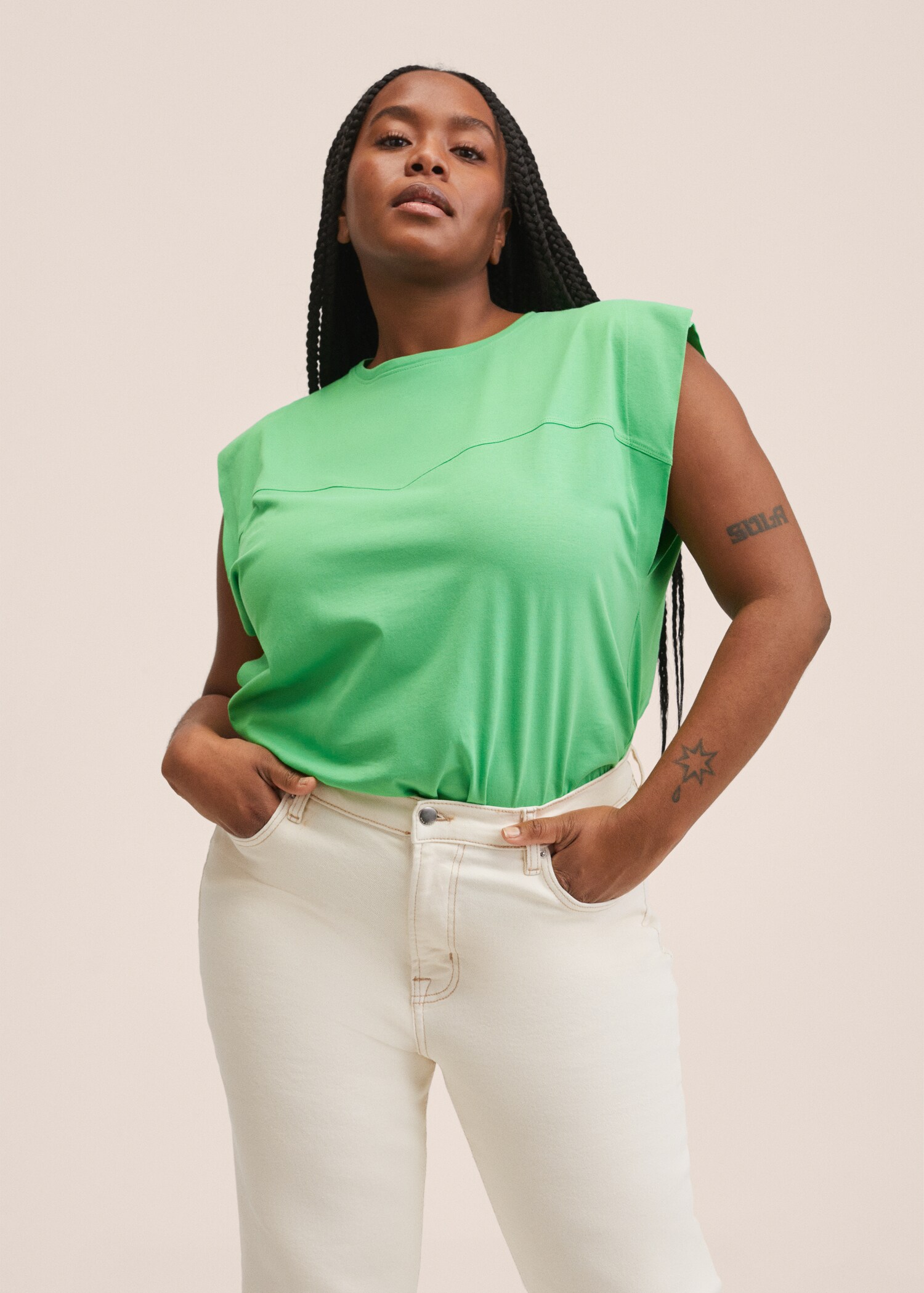 Seam detail T-shirt - Details of the article 3
