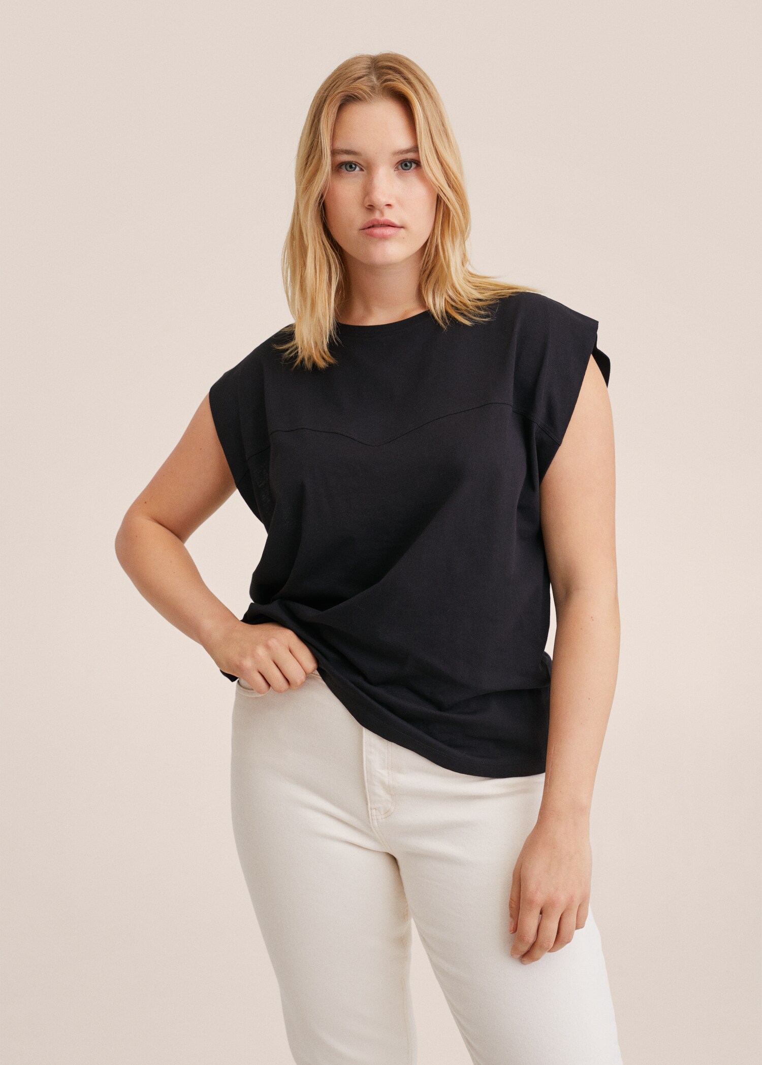 Seam detail T-shirt - Details of the article 4