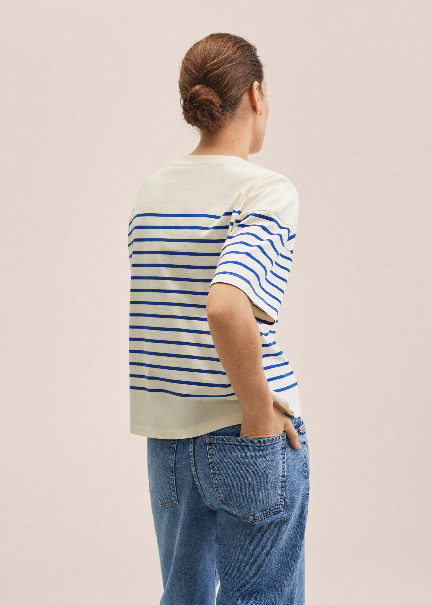 Camiseta crop rayas - Reverso del artículo