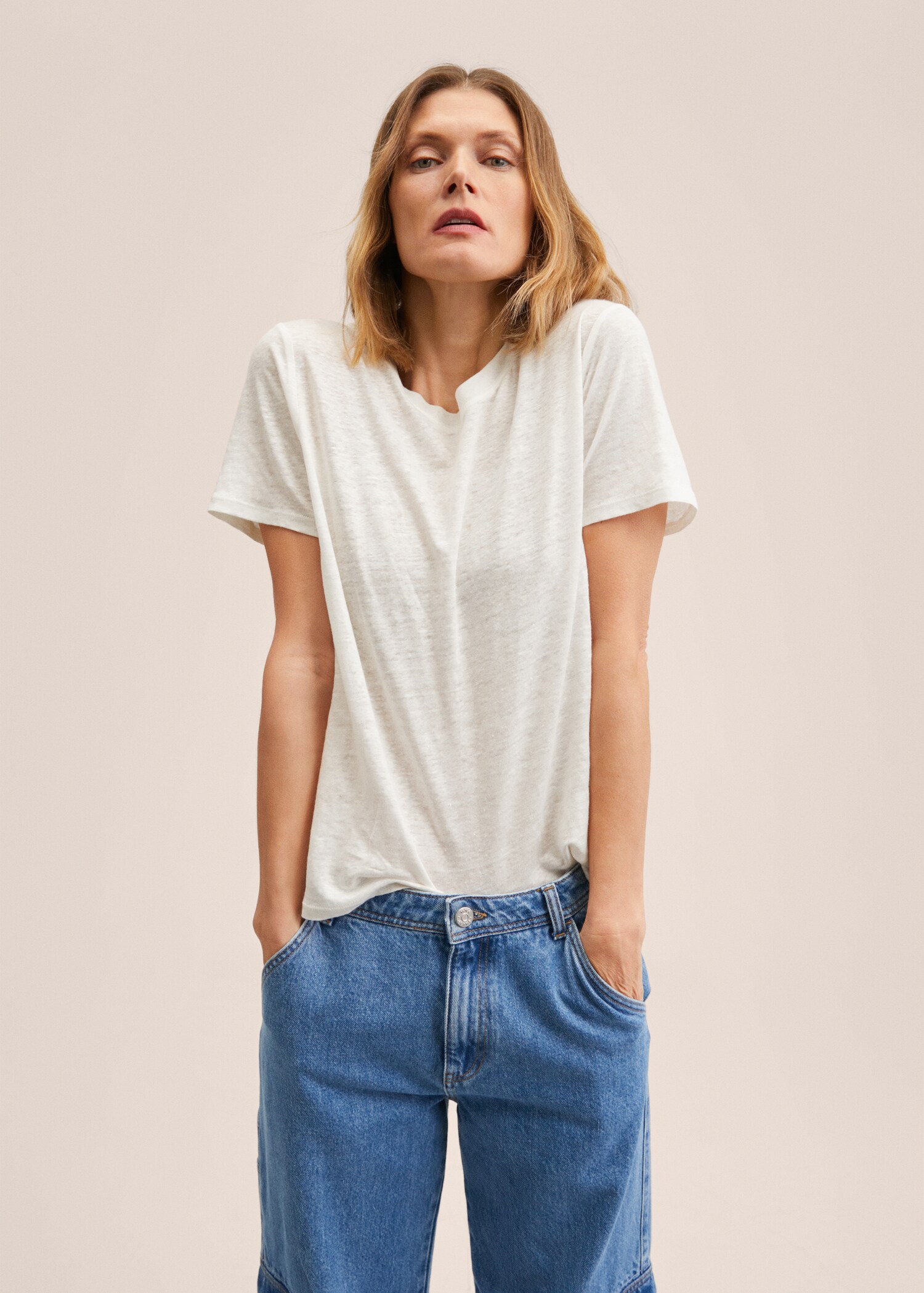 100% linen t-shirt - Medium plane