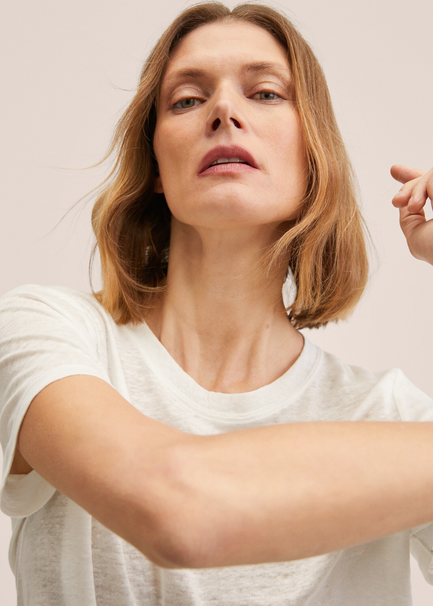 100% linen t-shirt - Details of the article 1