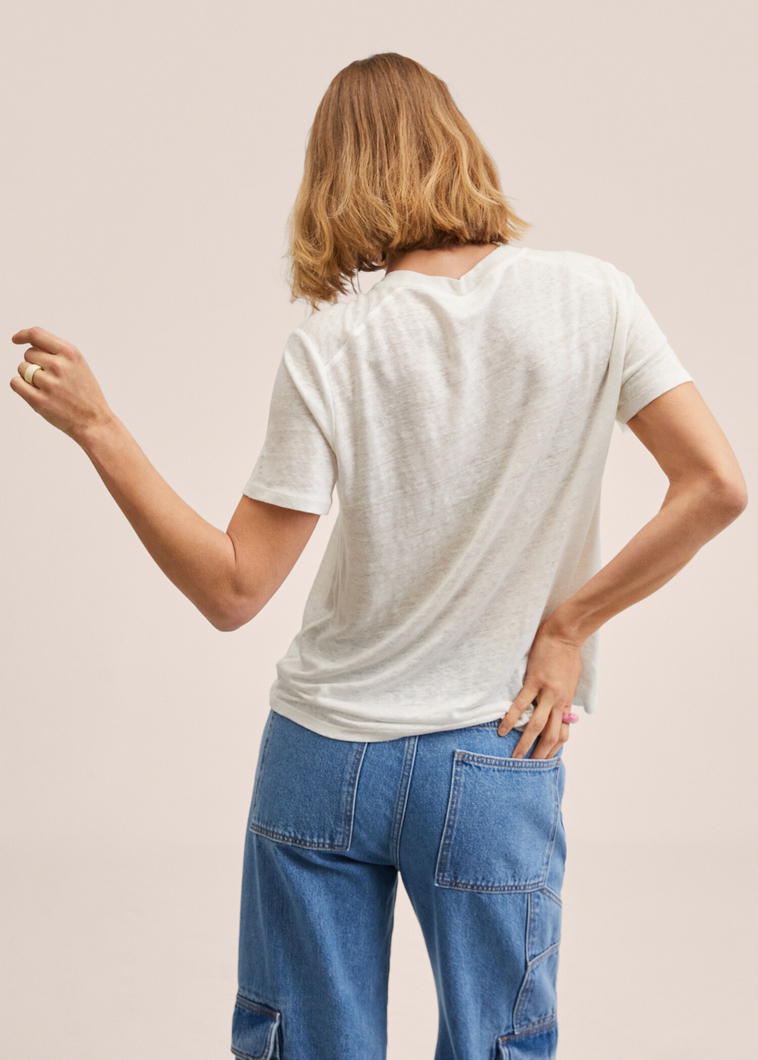 100% linen t-shirt - Reverse of the article