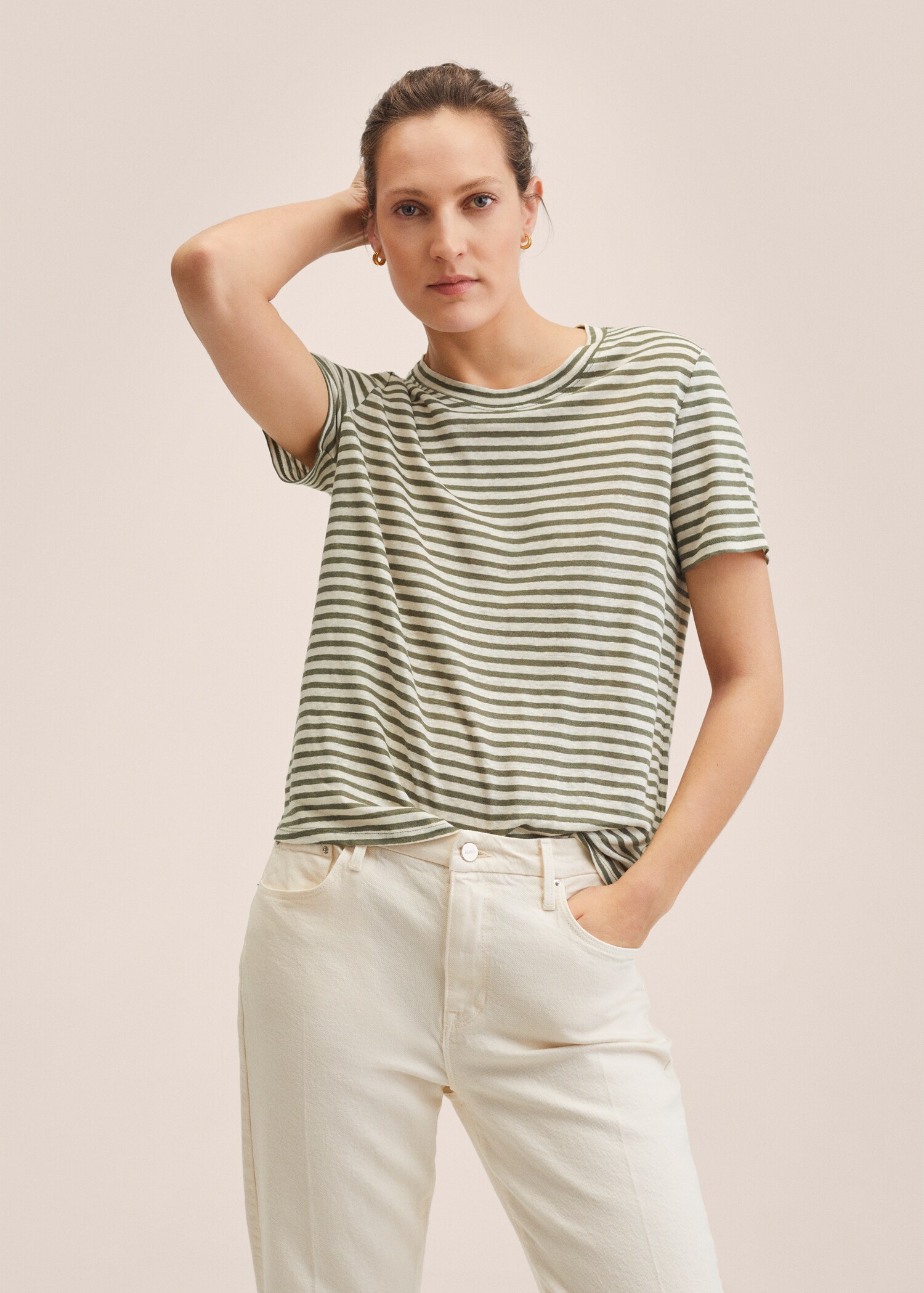 100% linen t-shirt - Medium plane