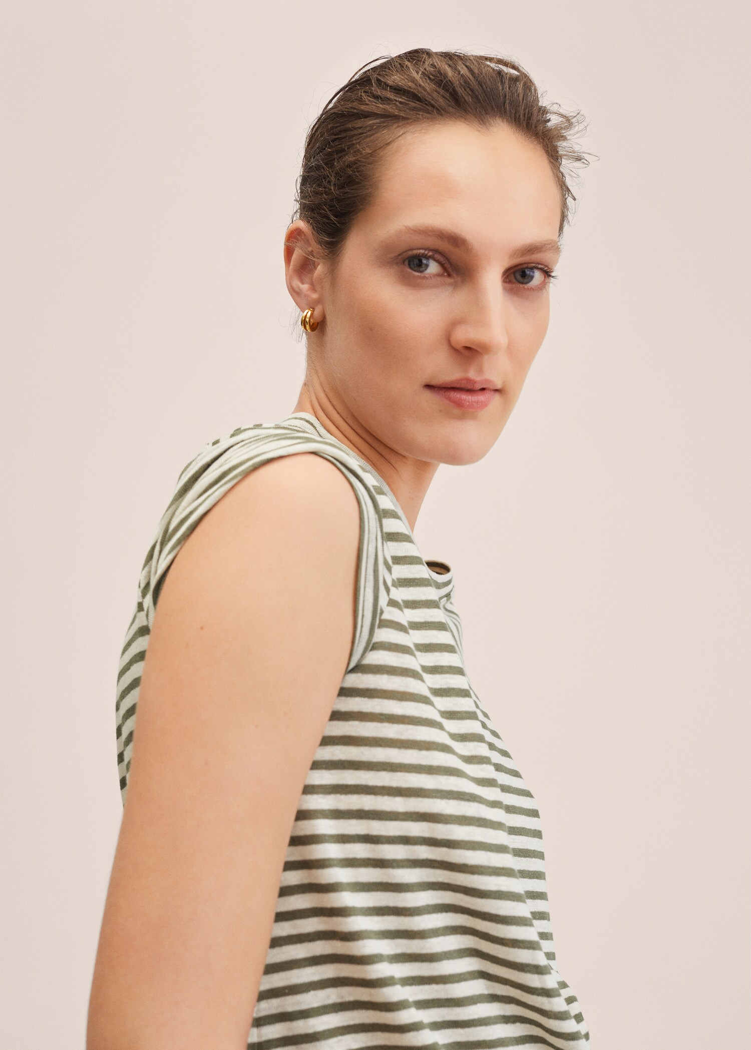 100% linen t-shirt - Details of the article 1