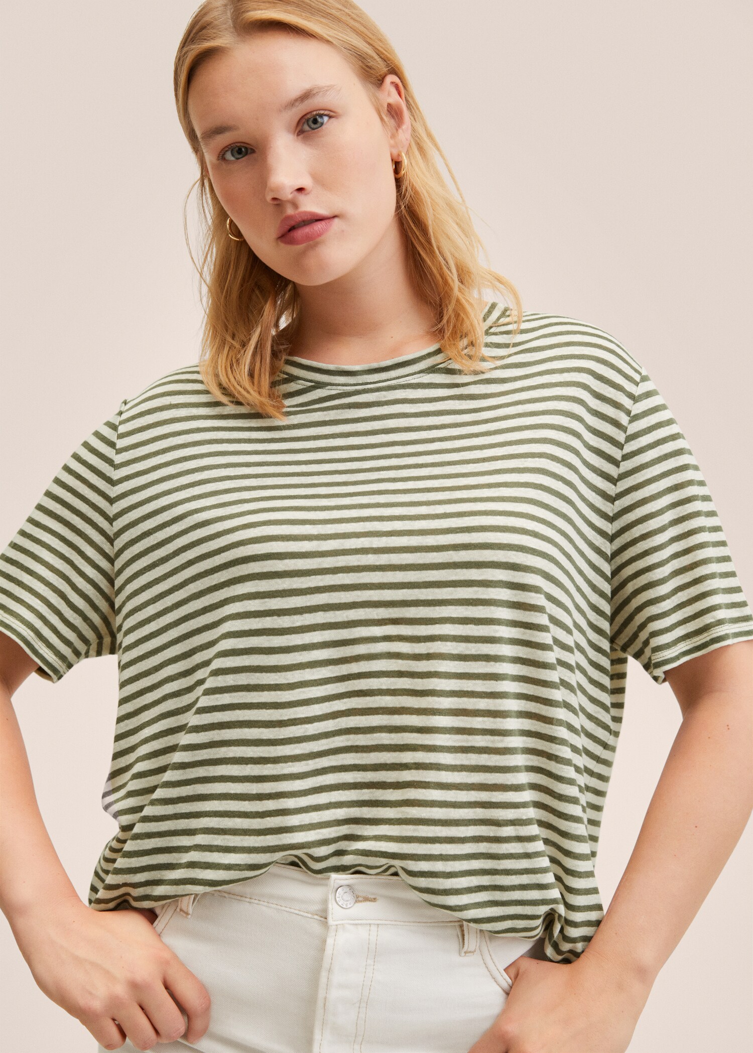 100% linen t-shirt - Details of the article 4