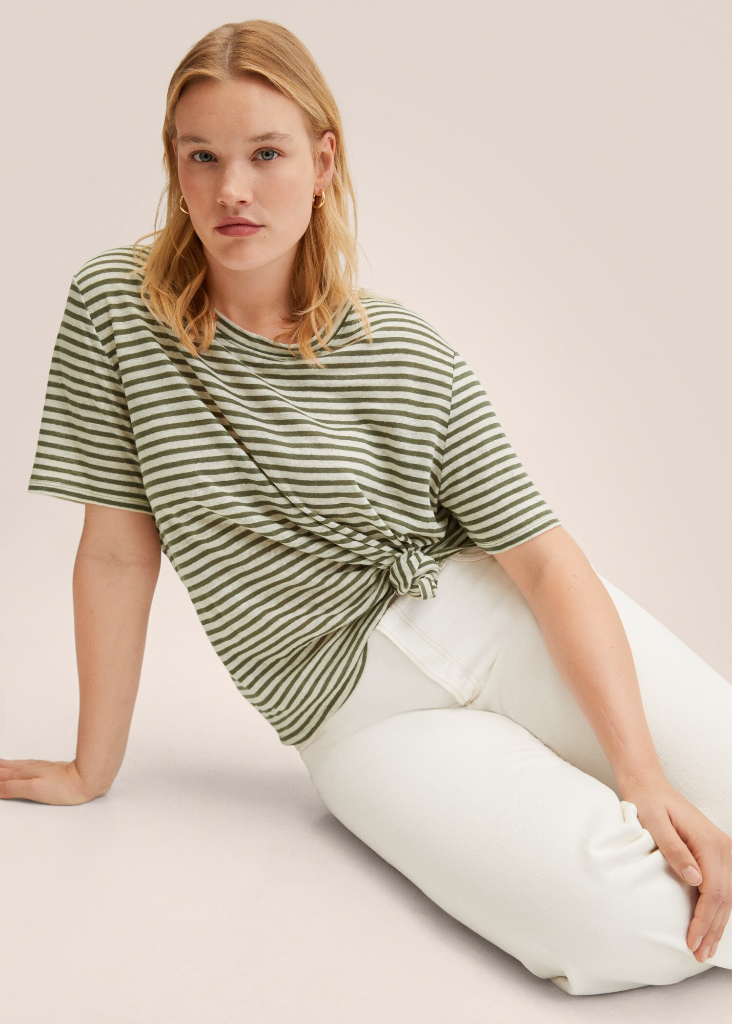 100% linen t-shirt - Details of the article 5