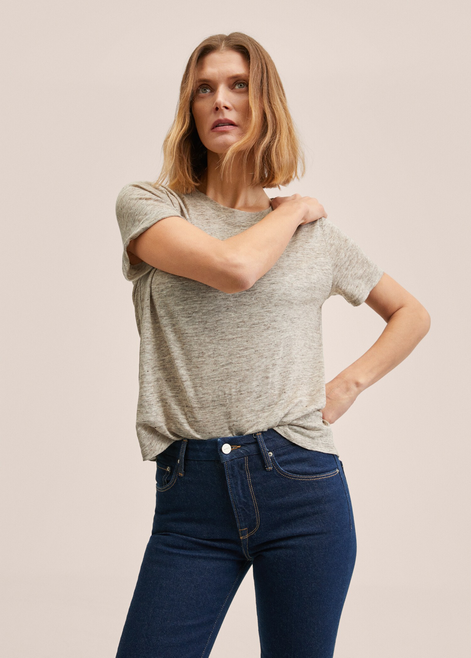 100% linen t-shirt - Medium plane