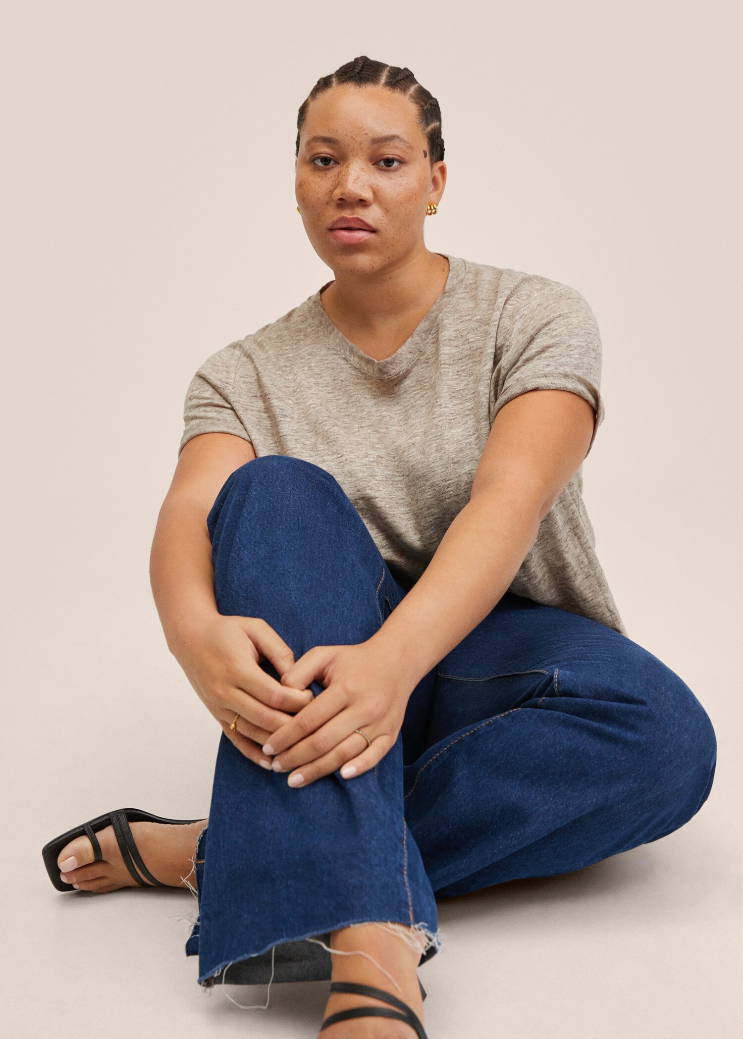 100% linen t-shirt - Details of the article 3