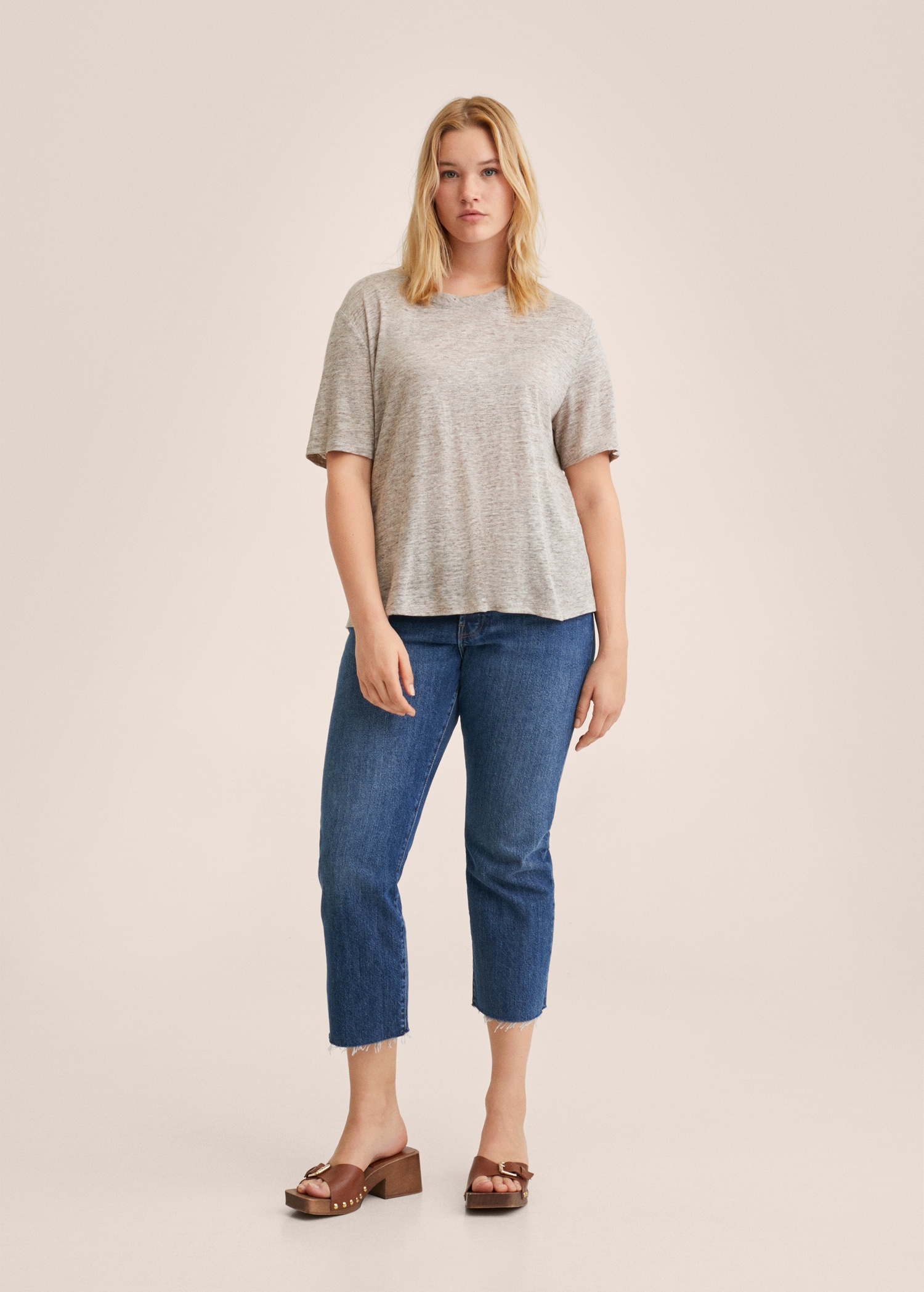 100% linen t-shirt - Details of the article 4