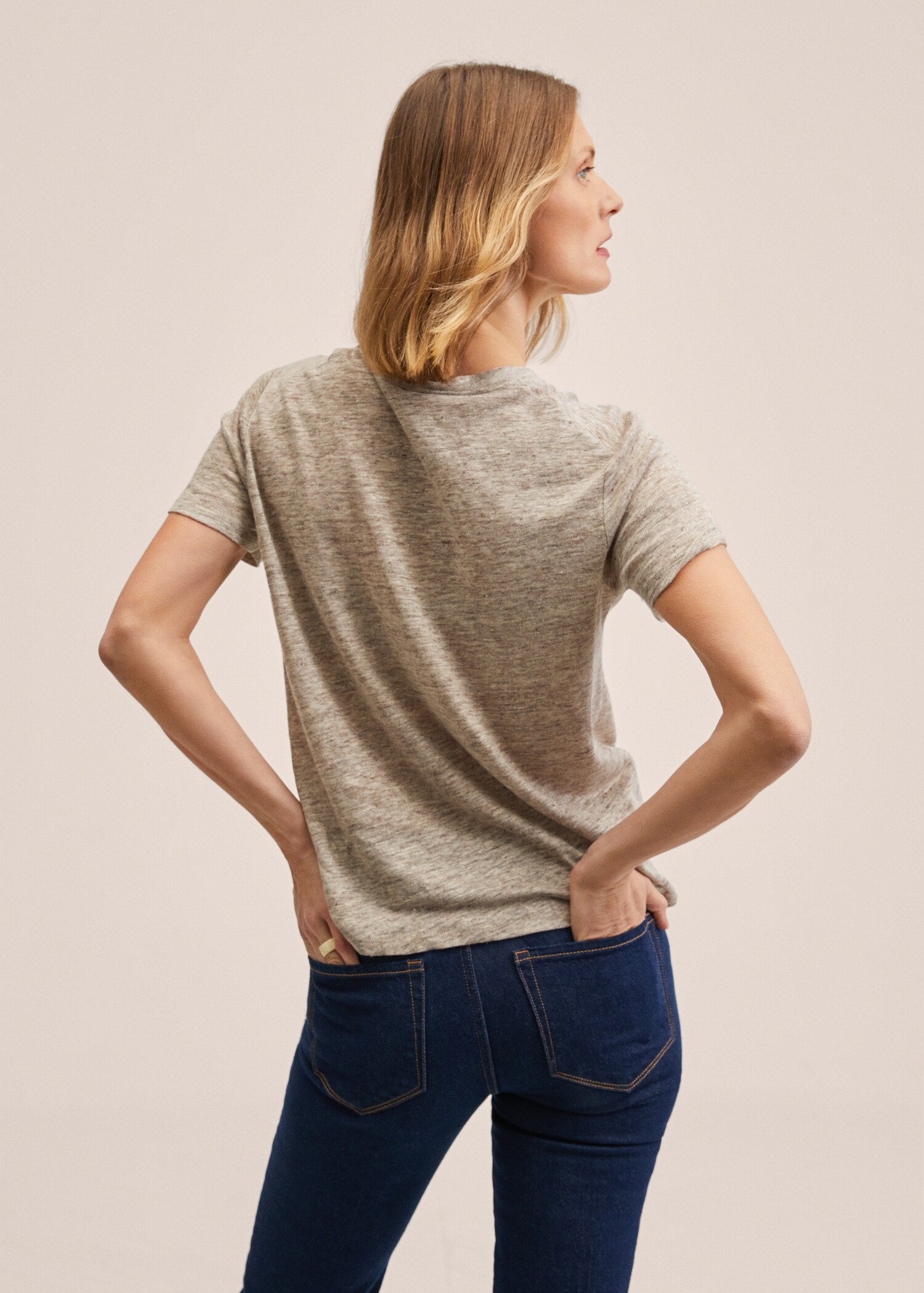 100% linen t-shirt - Reverse of the article