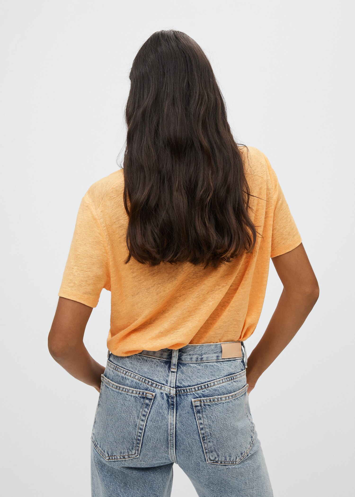 T-Shirt aus 100 % Leinen - Rückseite des Artikels