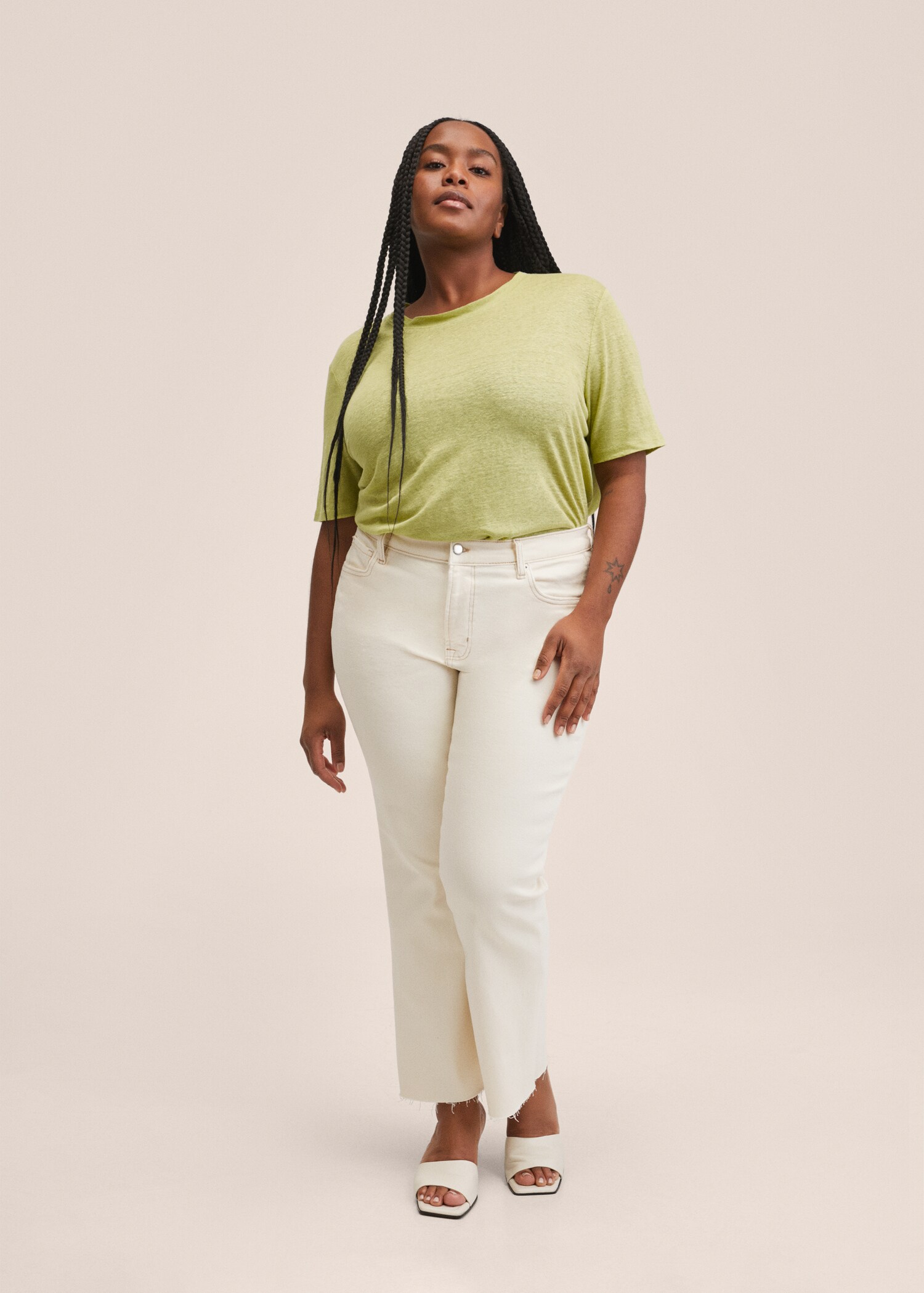 100% linen t-shirt - Details of the article 3